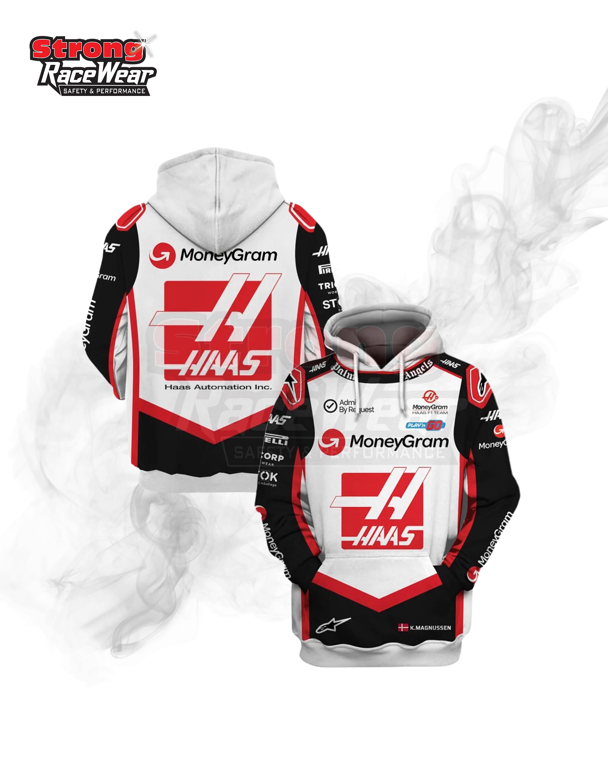 Kevin Magnussen Haas F1 Team Race Hoodie 2024 Strong Racewear