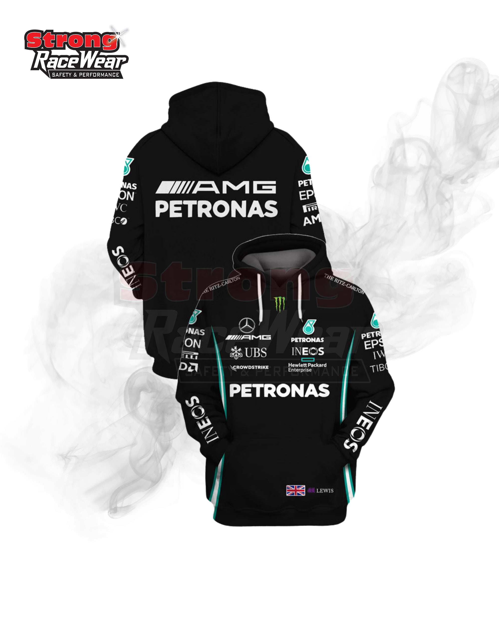 Lewis Hamilton Mercedes-AMG PETRONAS F1 Team Race Hoodie Strong Racewear