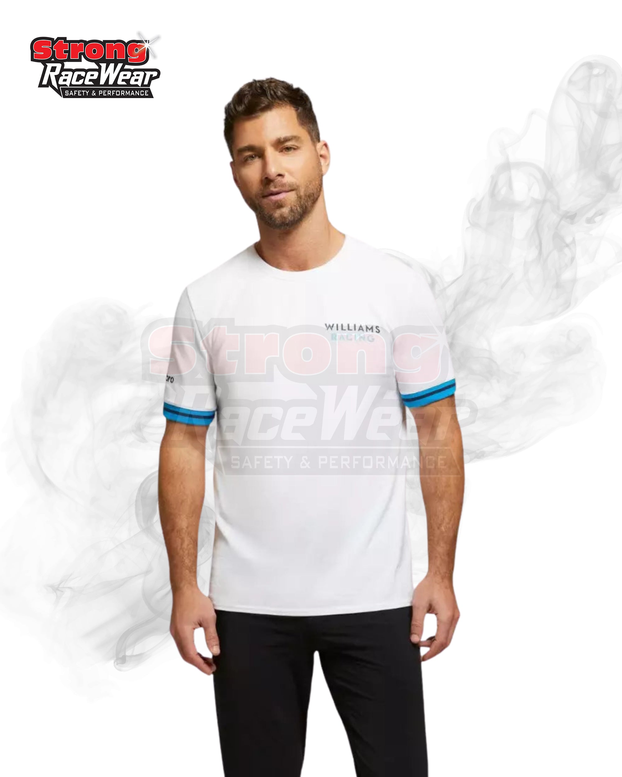 Logan Sargeant 2023 Men Off Track Presentation T-Shirt White Strong Racewear