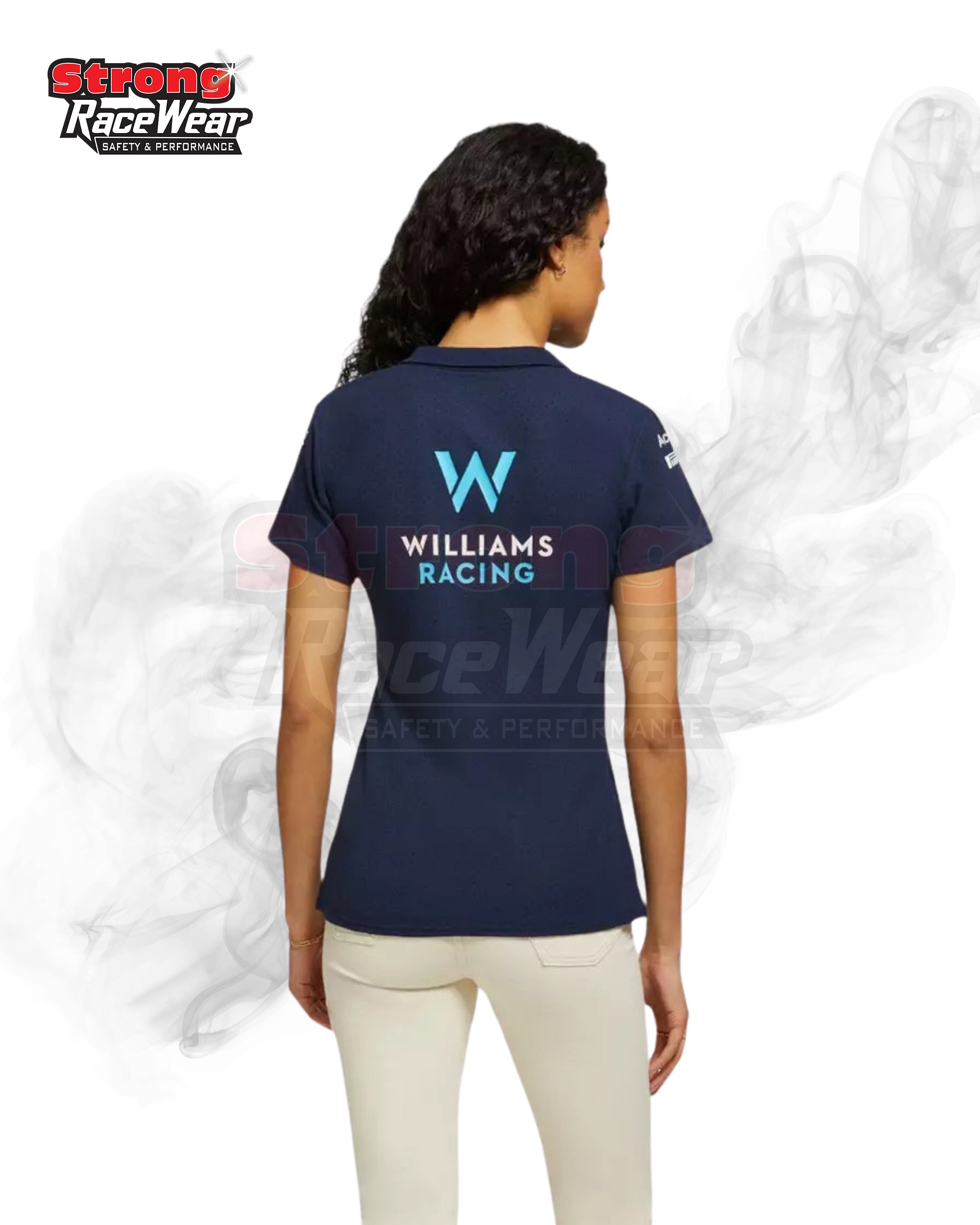 Logan Sargeant 2023 Women's CVC Media Polo Shirt Strong Racewear
