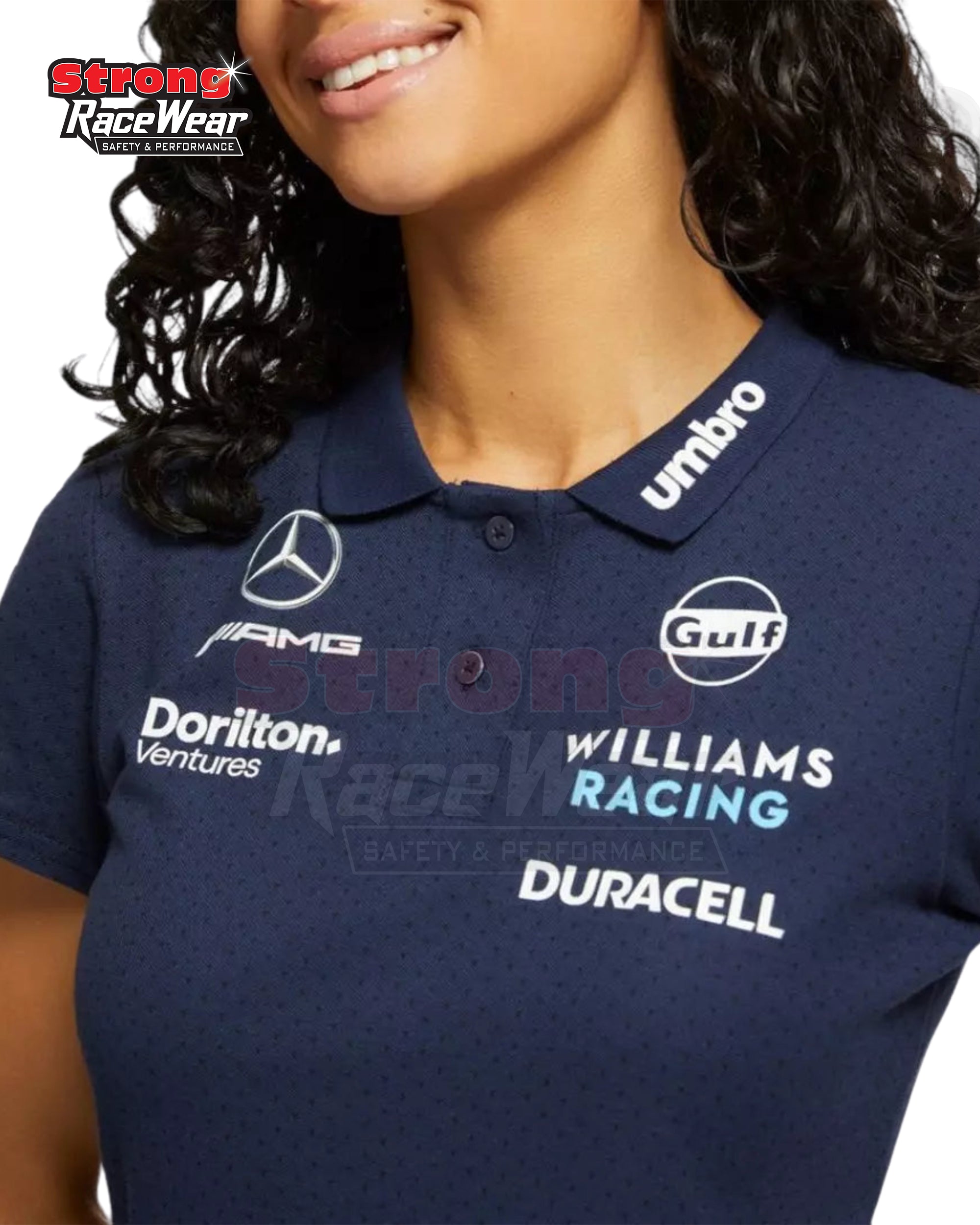 Logan Sargeant 2023 Women's CVC Media Polo Shirt Strong Racewear