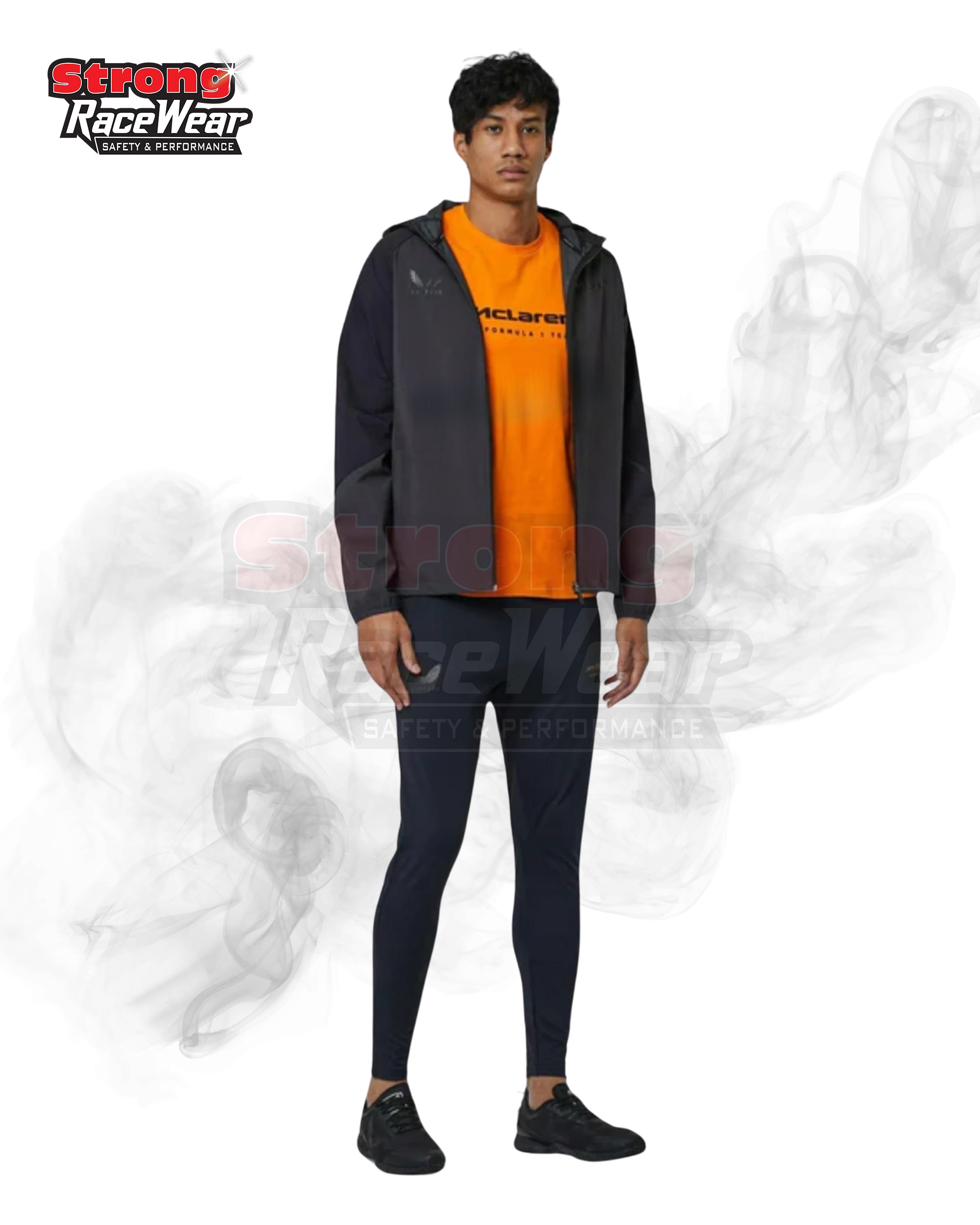 McLaren F1 Men's Performance Wind Runner Jacket Softshell Black Strong Racewear