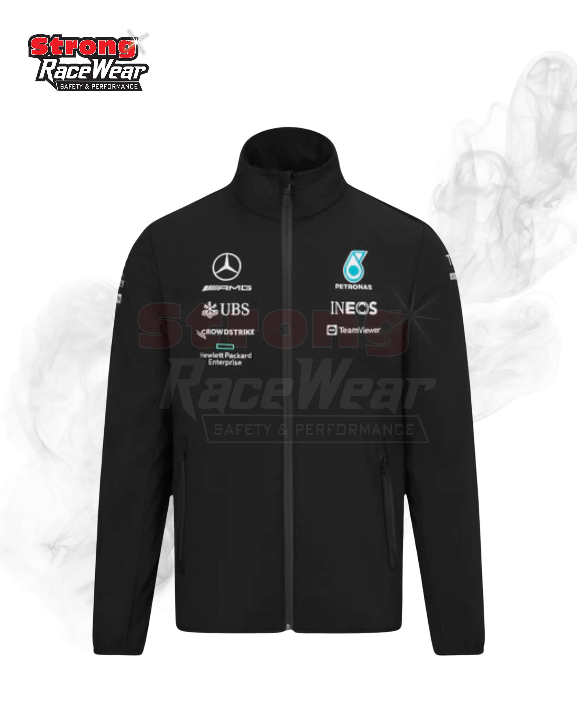 Mercedes AMG Petronas F1 Team Softshell Jacket Black Strong Racewear