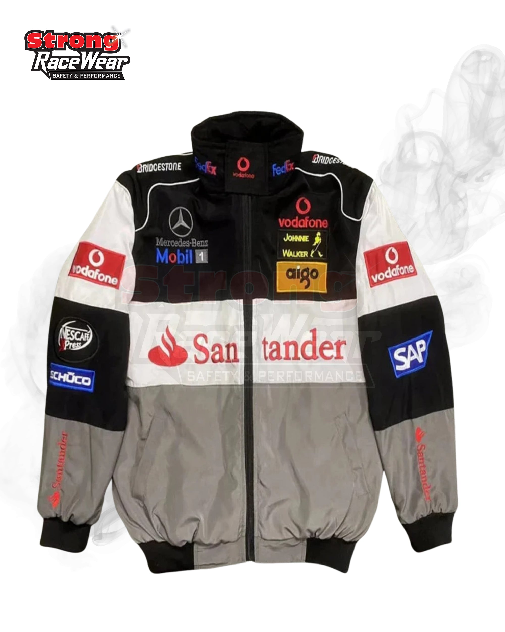 Mercedes Jacket F1 Racing Sublimation Printed Strong Racewear