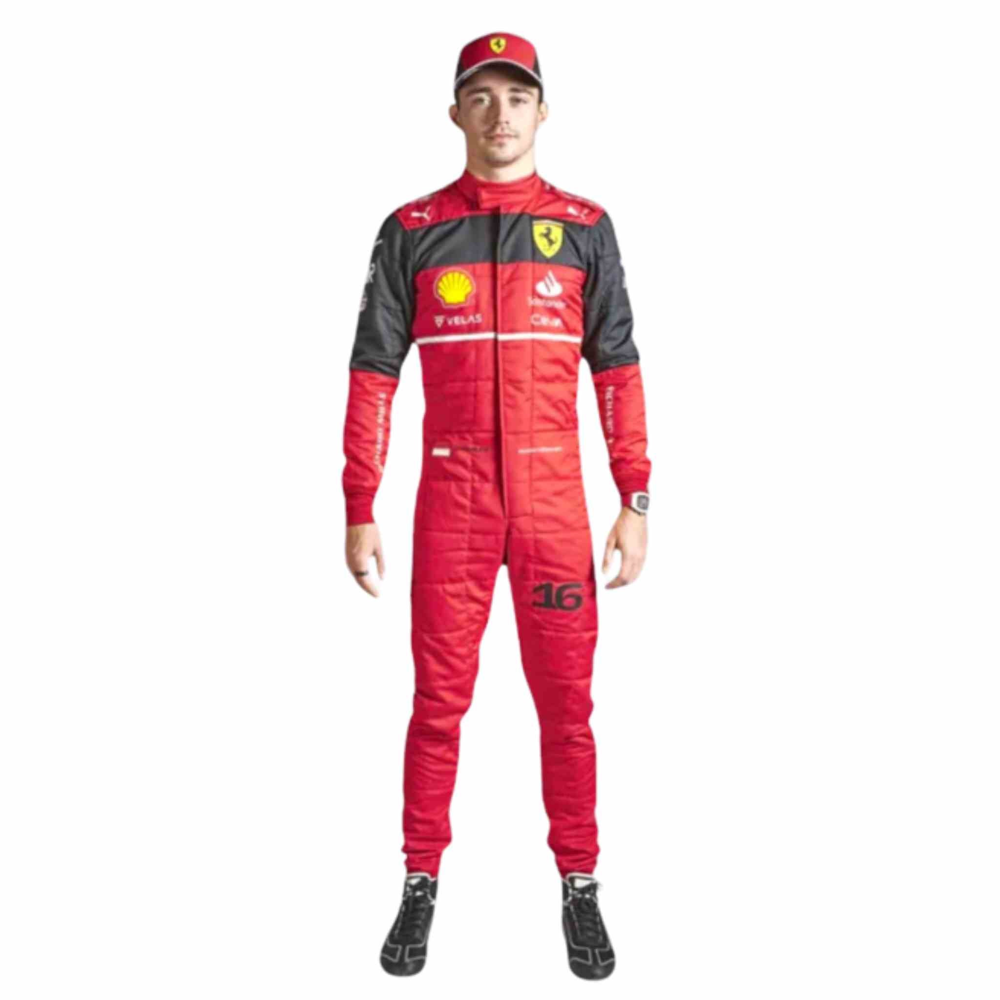 New Charles Leclerc 2022 F1 Ferrari Team Race Suit