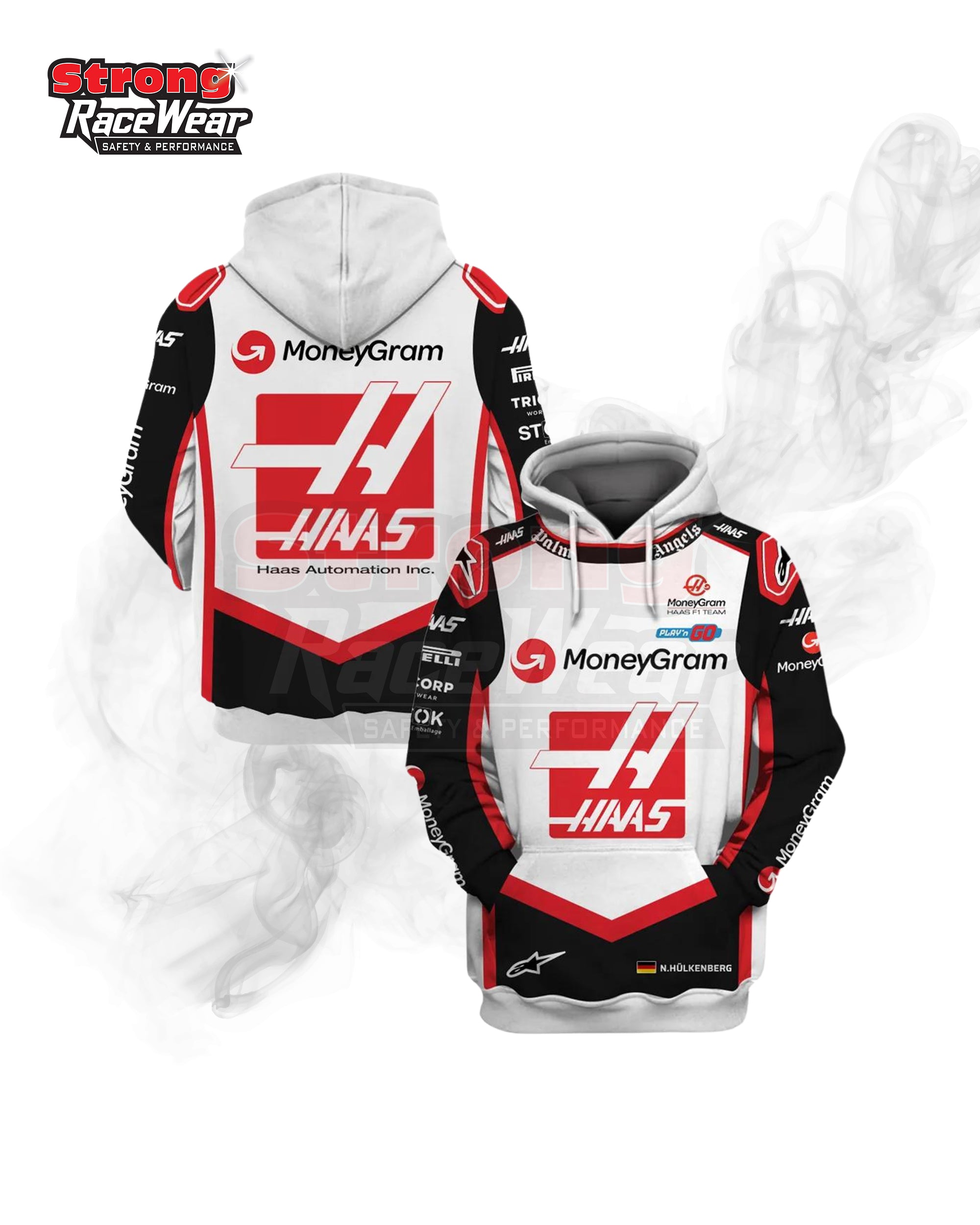 Nico Hulkenberg Haas F1 Team Race Hoodie Strong Racewear