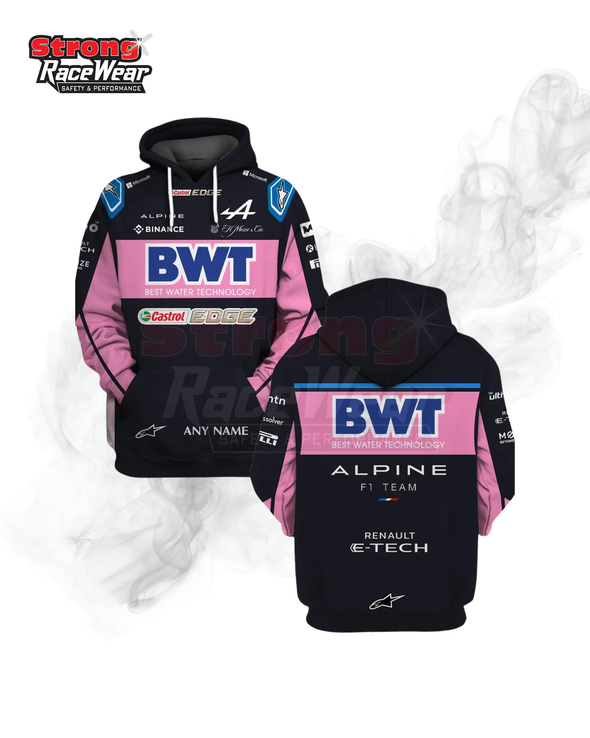 Personalized Alpine F1 Team Race Hoodie 2024 Strong Racewear
