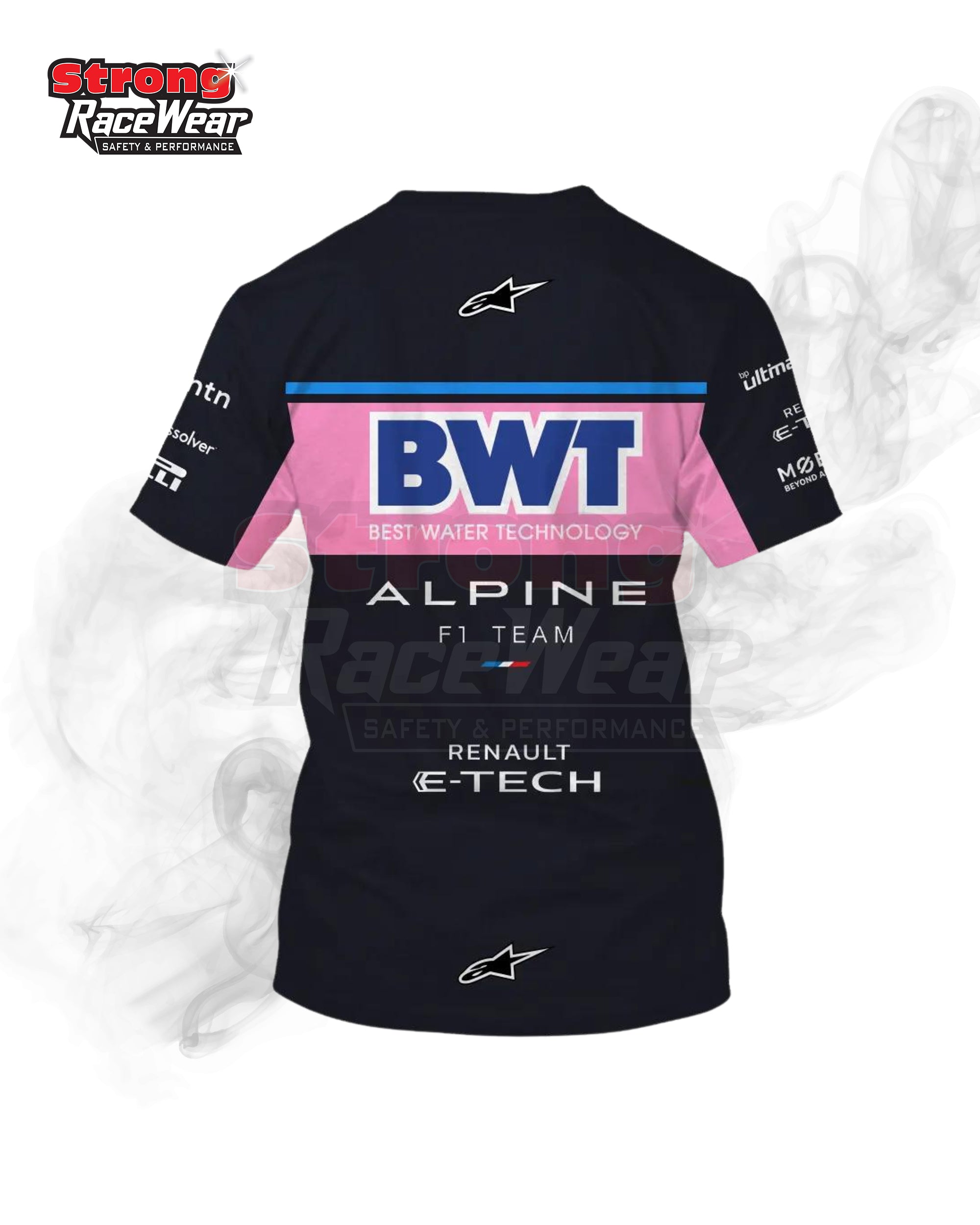 Personalized Your Name Alpine F1 Team Race T-Shirt 2024 Strong Racewear
