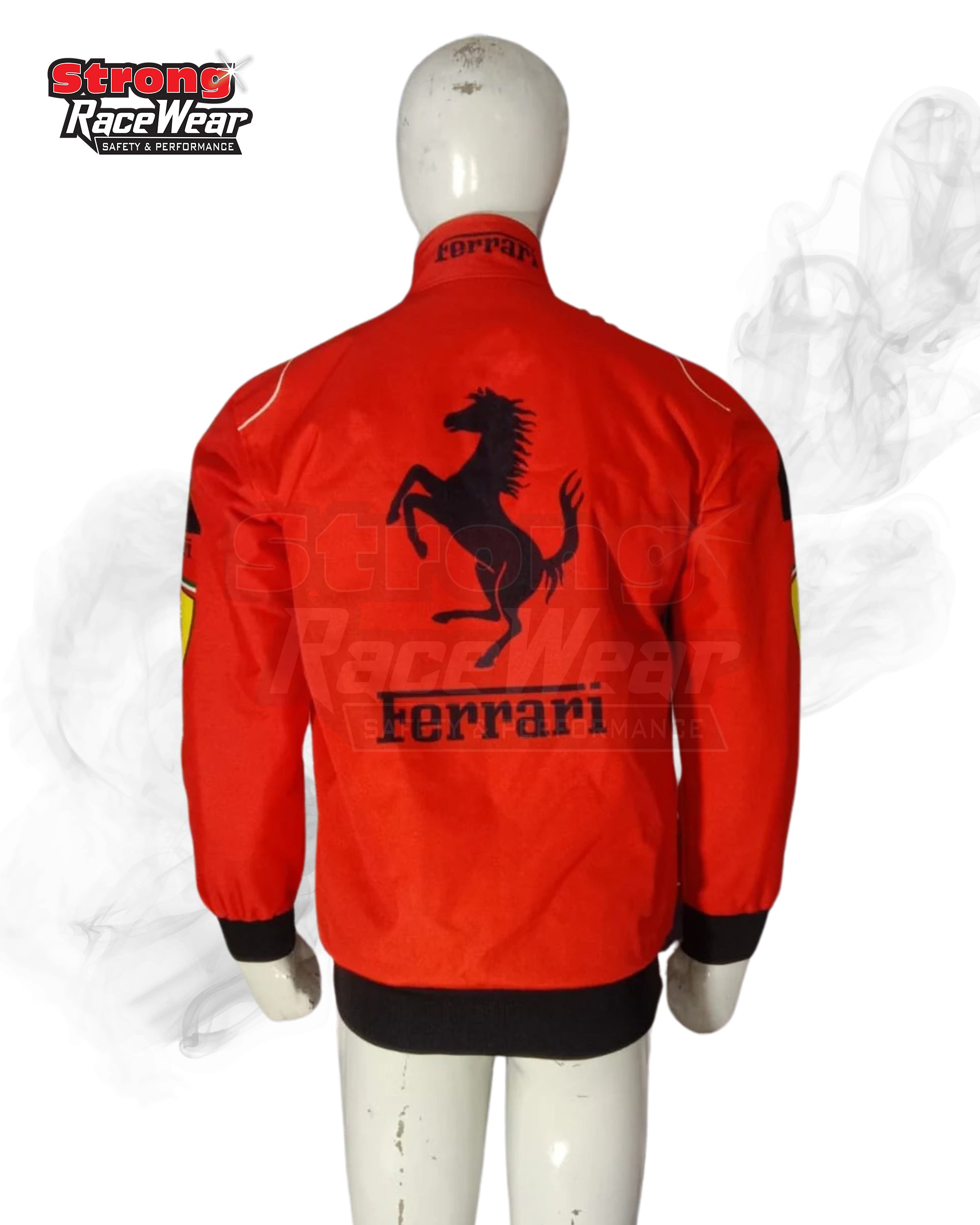 Red Ferrari Vantage Jacket Sublimation Printed Strong Racewear