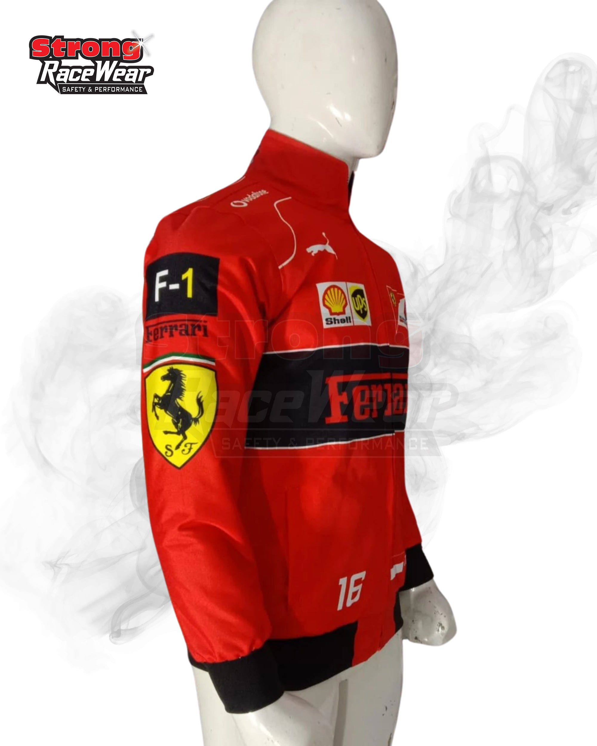 Red Ferrari Vantage Jacket Sublimation Printed Strong Racewear