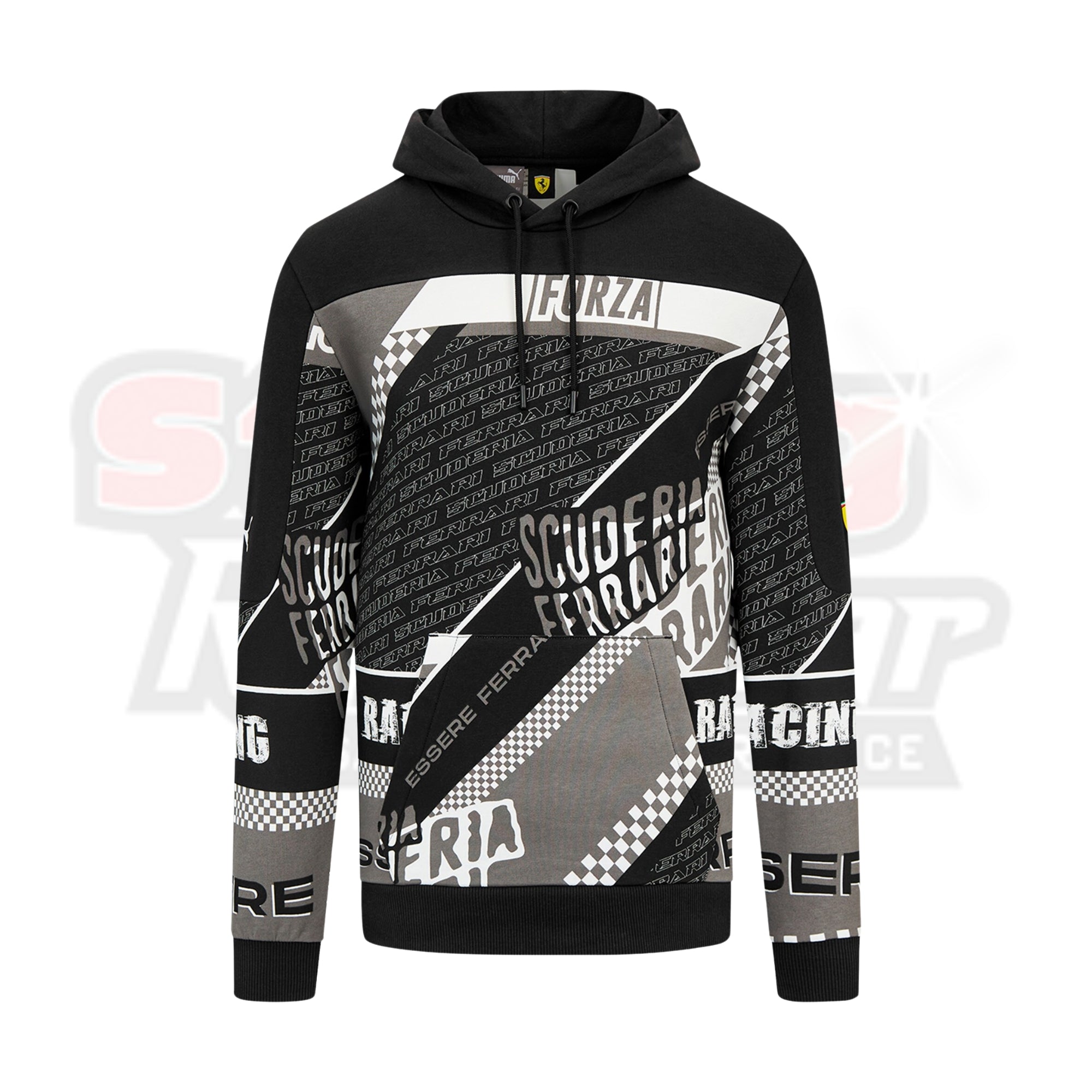Scuderia Ferrari Puma Graphic Hoodie - Black Strong Racewear