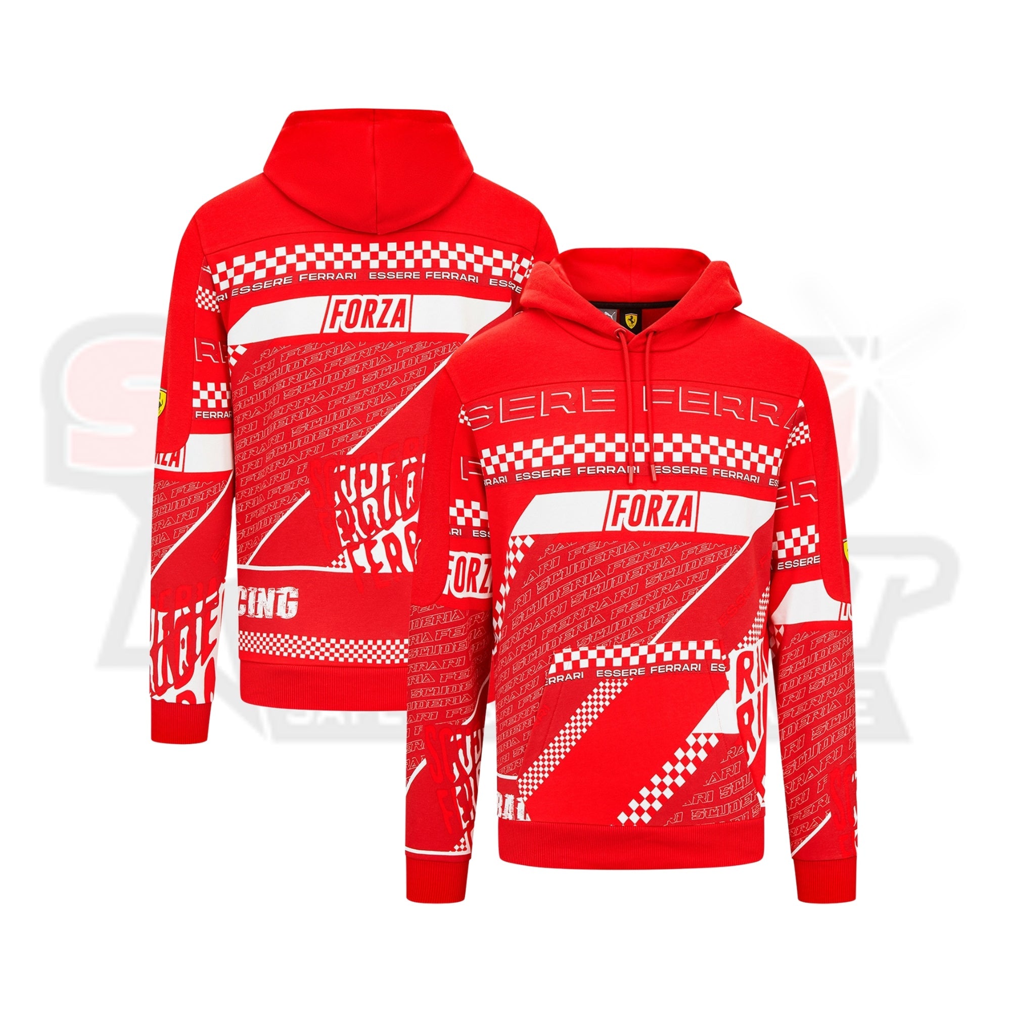 Scuderia Ferrari Puma Graphic Hoodie - Red Strong Racewear