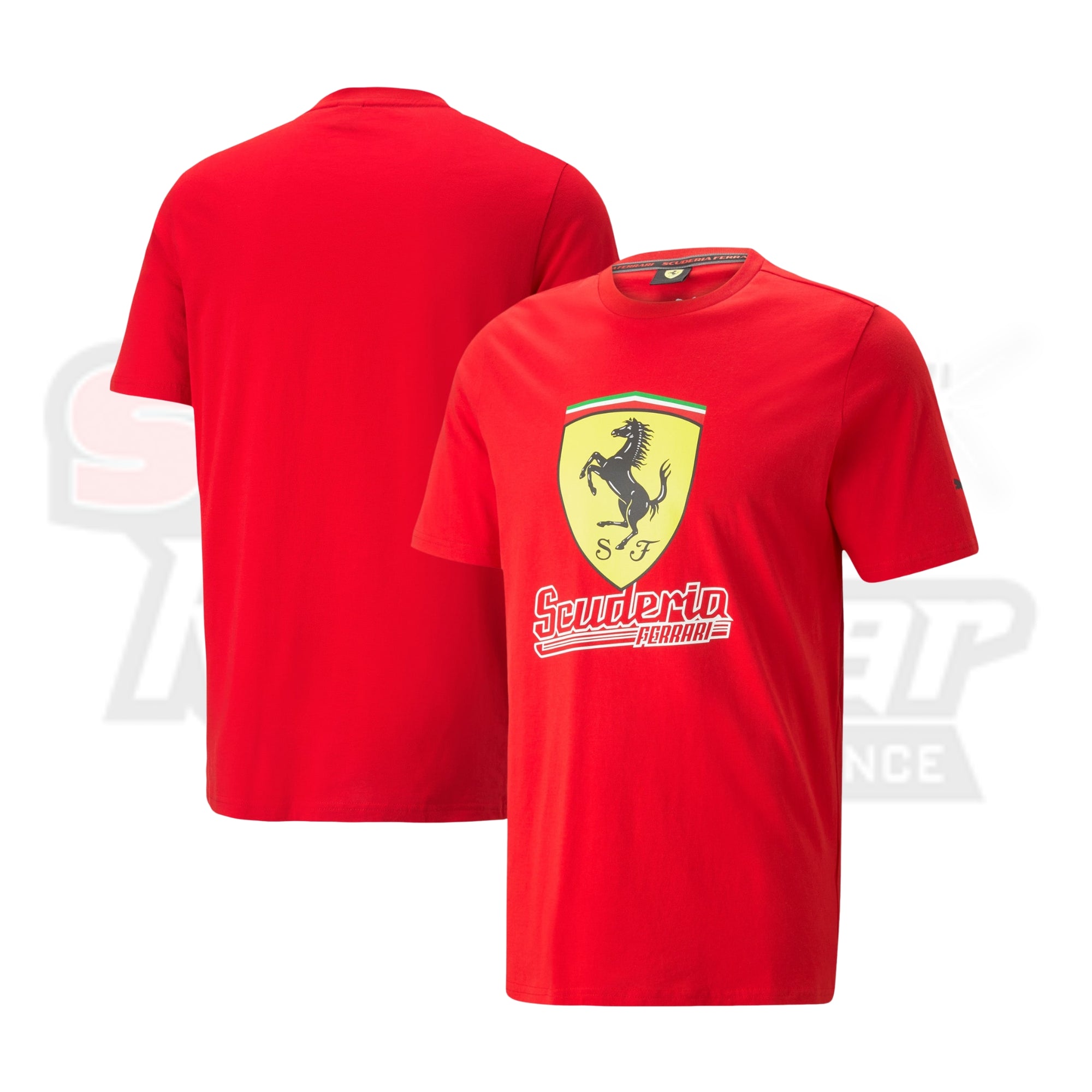 Scuderia Ferrari Race Big Shield T-Shirt Heritage by Puma - Red Strong Racewear