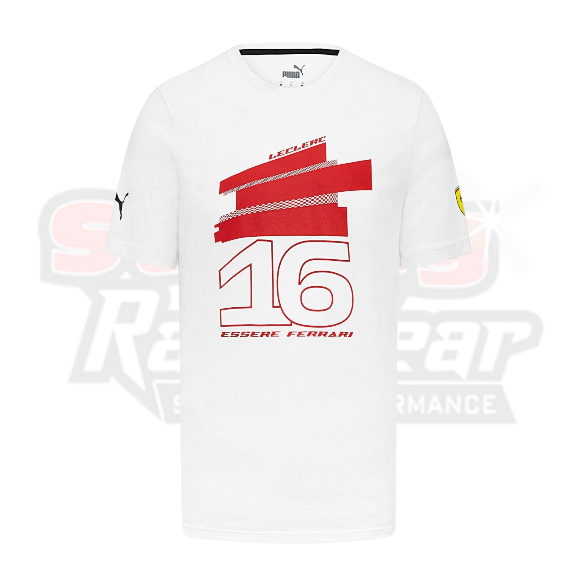 Scuderia Ferrari Race Big Shield T-Shirt Heritage by Puma - White Strong Racewear