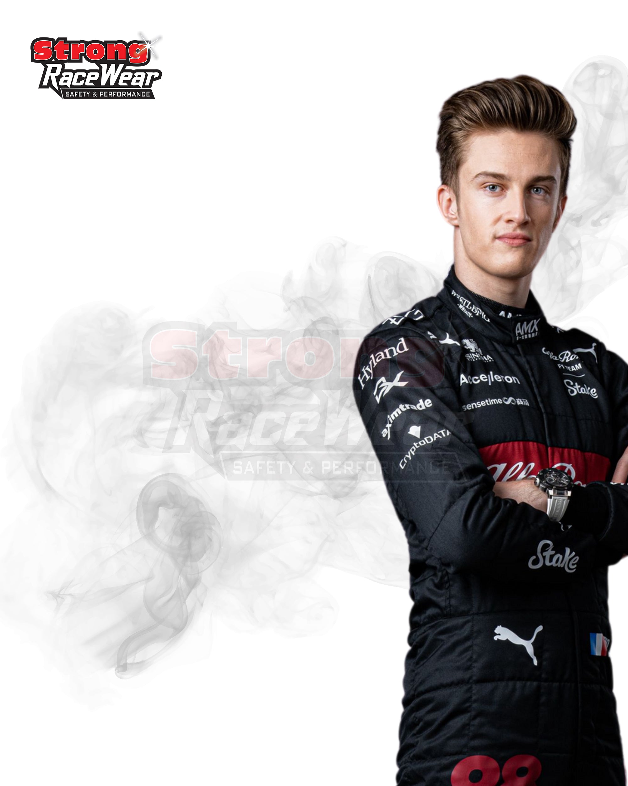 THEO POURCHAIR 2023 ALFA ROMEO F1 TEAM RACE SUIT