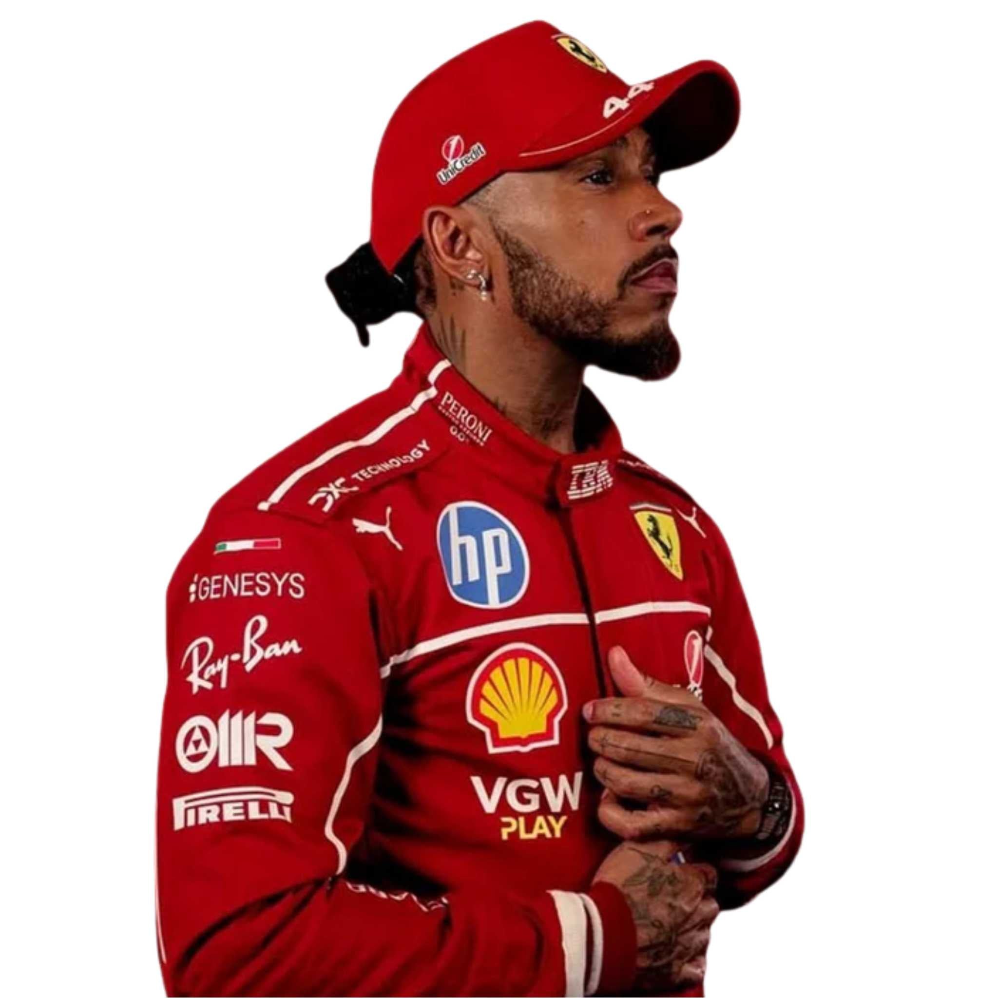 2025 Lewis Hamilton Ferrari F1 Race Suit Replica