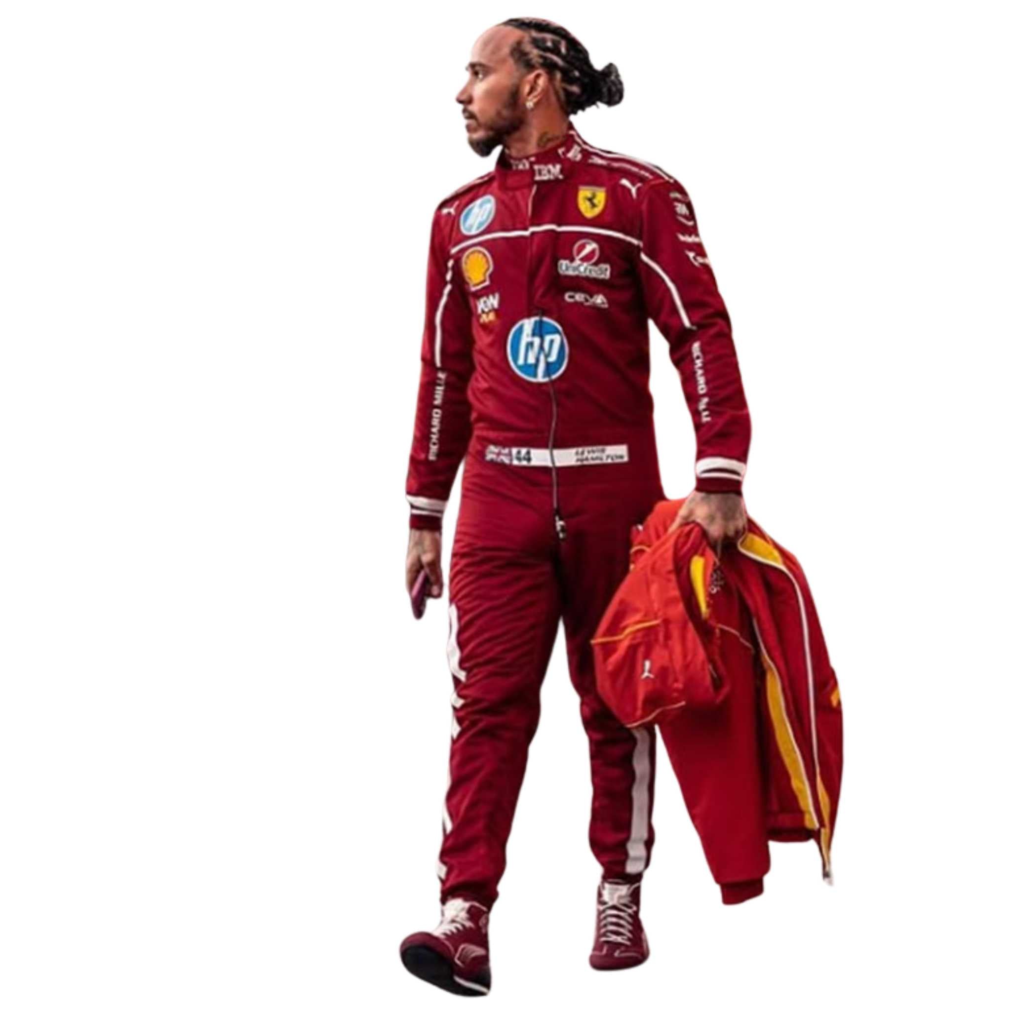 2025 Lewis Hamilton Ferrari F1 Race Suit Replica