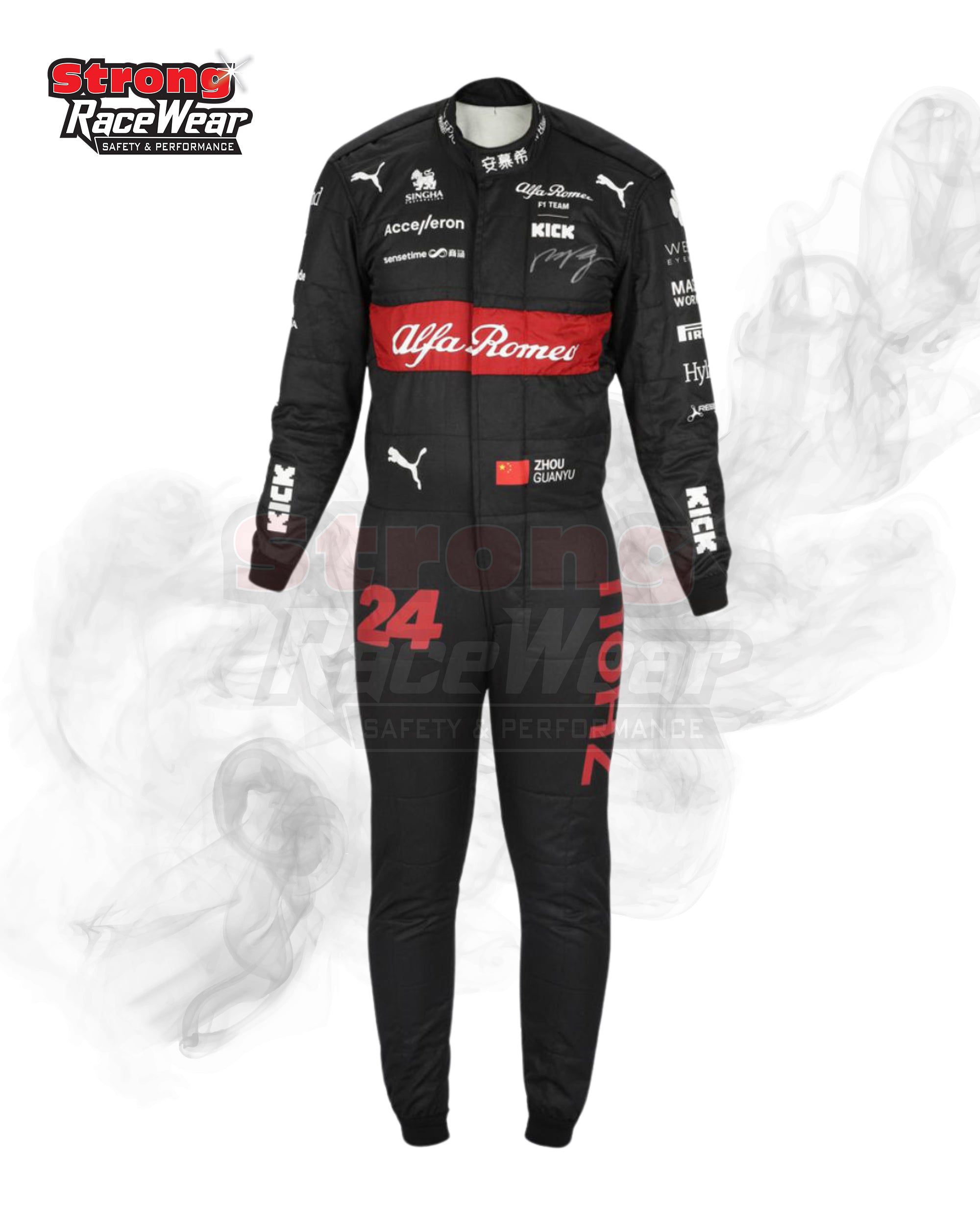 Zhou Guanyu 2023 Singed Alfa Romeo F1 Team Race Suit