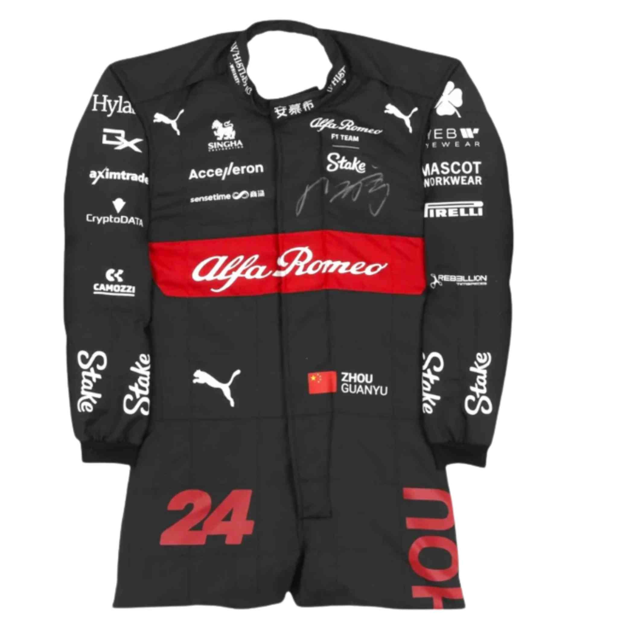 Zhou Guanyu 2023 Singed Alfa Romeo F1 Team Race Suit
