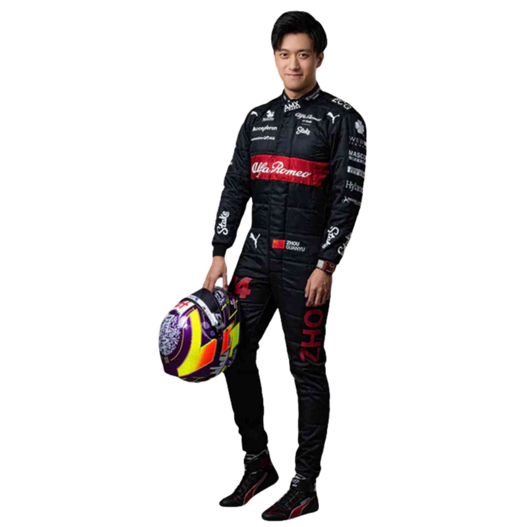 2023 Zhou Guanyu Race Suit Alfa Romeo F1