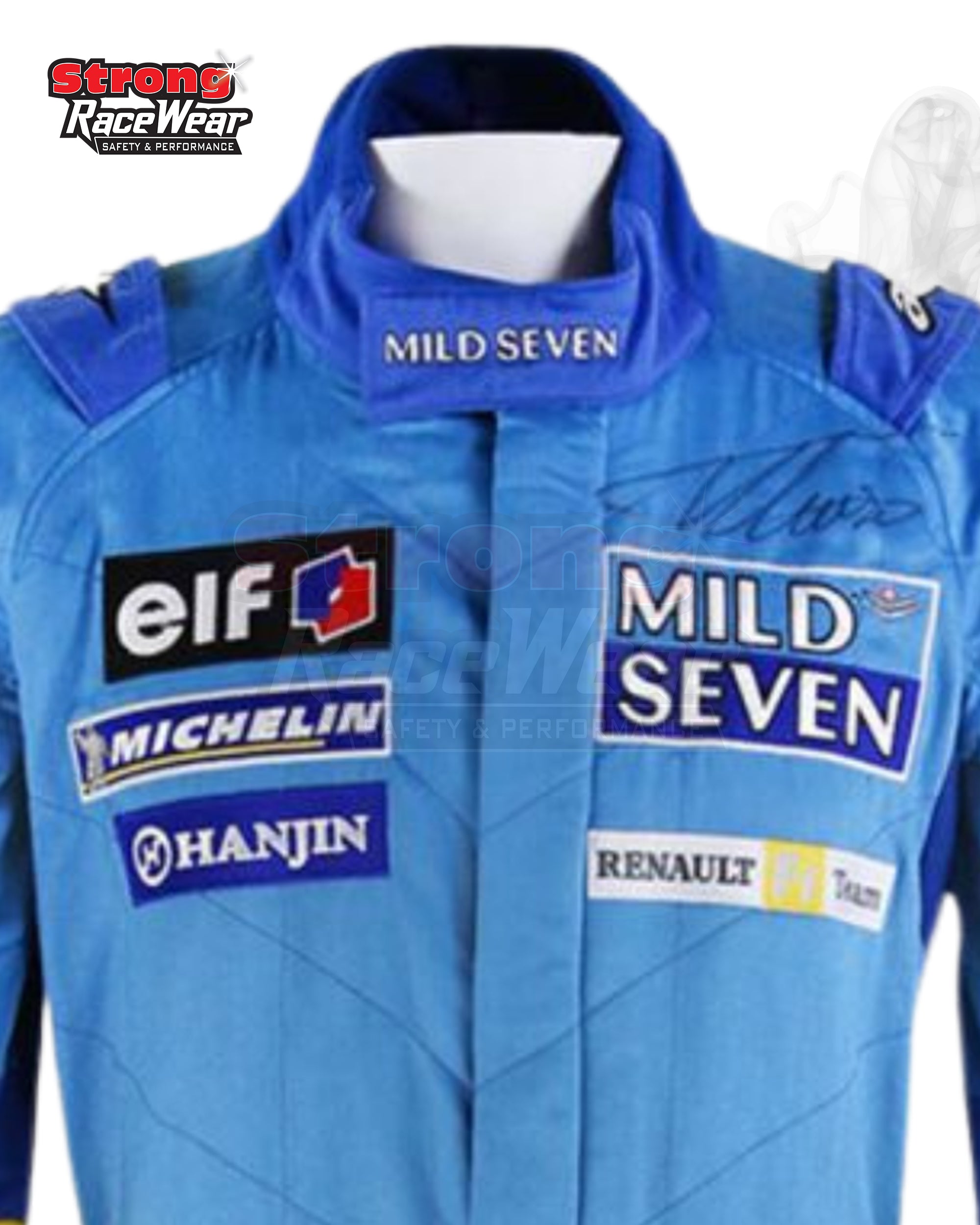 2002 Fernando Alonso Mild Seven Renault F1 Racing Suit
