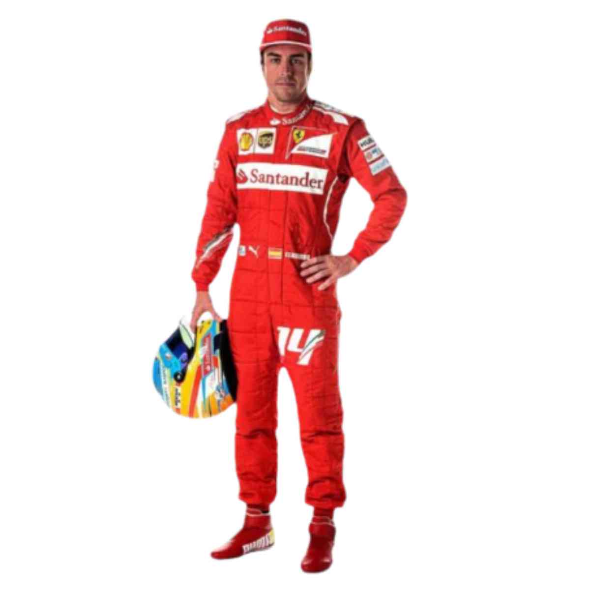 2014 Fernando Alonso Ferrari F1 Sublimation Racing Suit