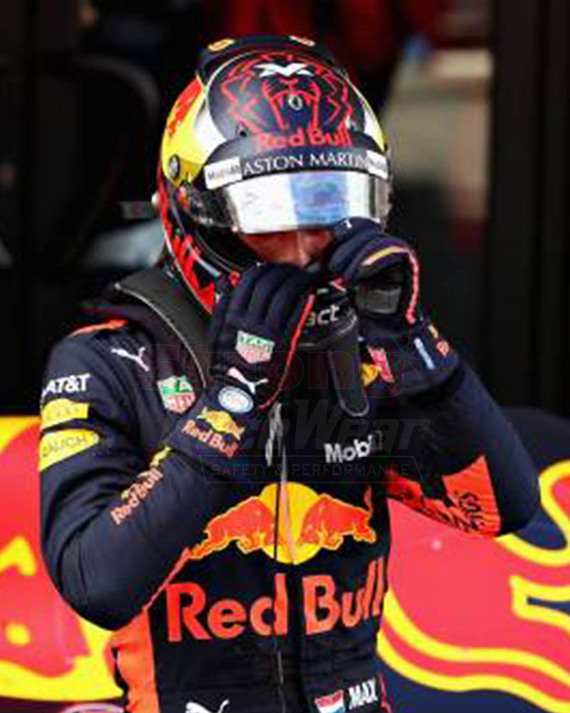 2017 Max Verstappen Race Worn Red Bull F1 Gloves