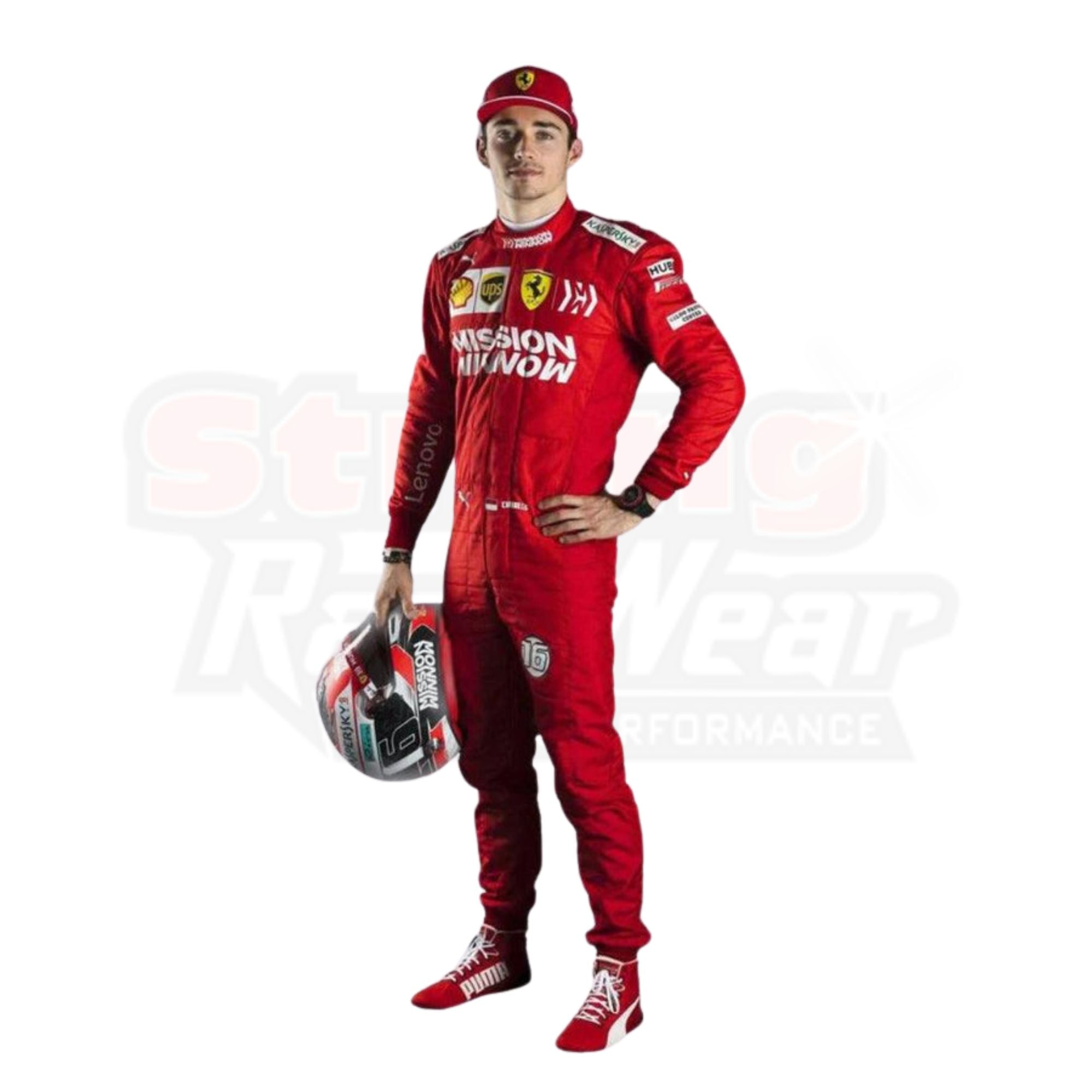 2019 Charles Leclerc Race Mission Winnow Scuderia Ferrari F1 Suit