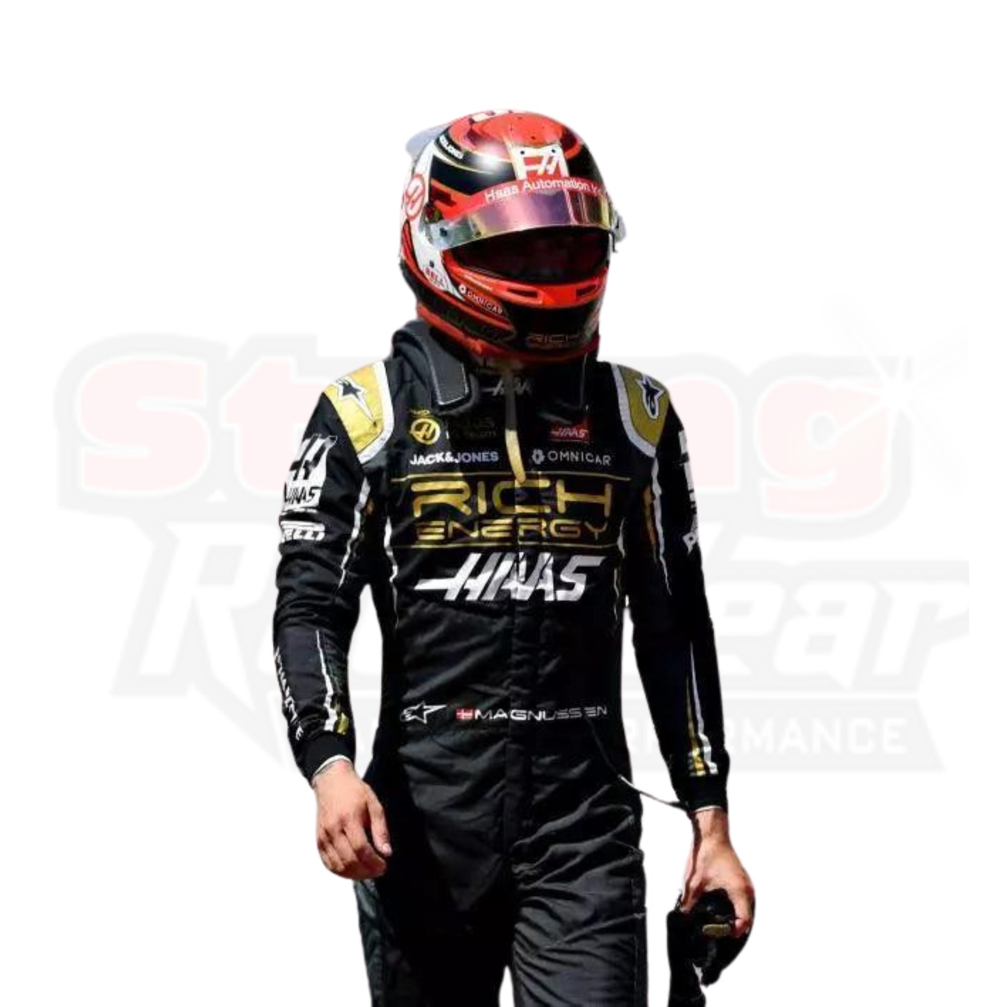 2019 Kevin Magnussen Haas F1 Race Suit _ Brazilian GP