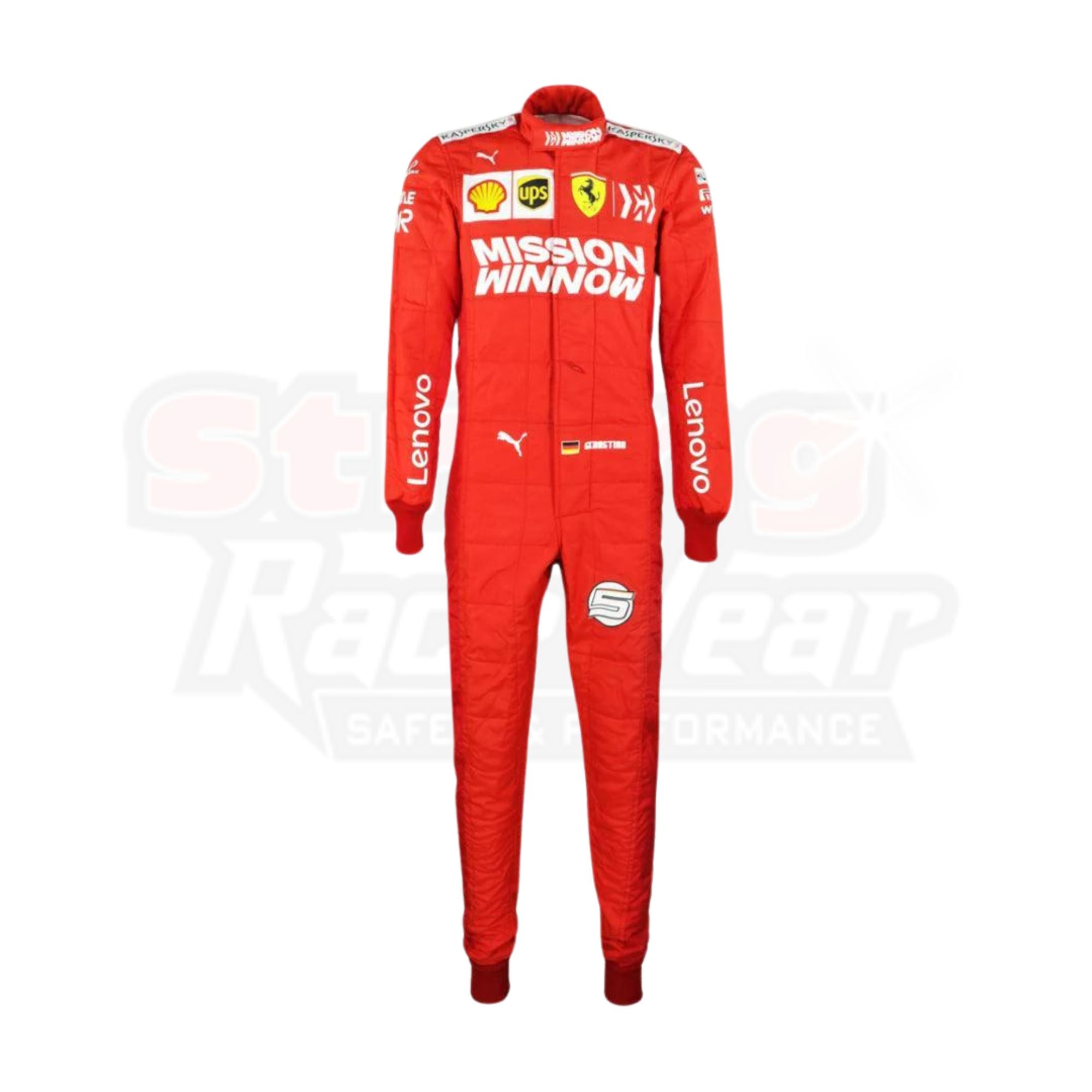 2019 Sebastian Vettel Brazilian GP Scuderia Ferrari F1 Suit