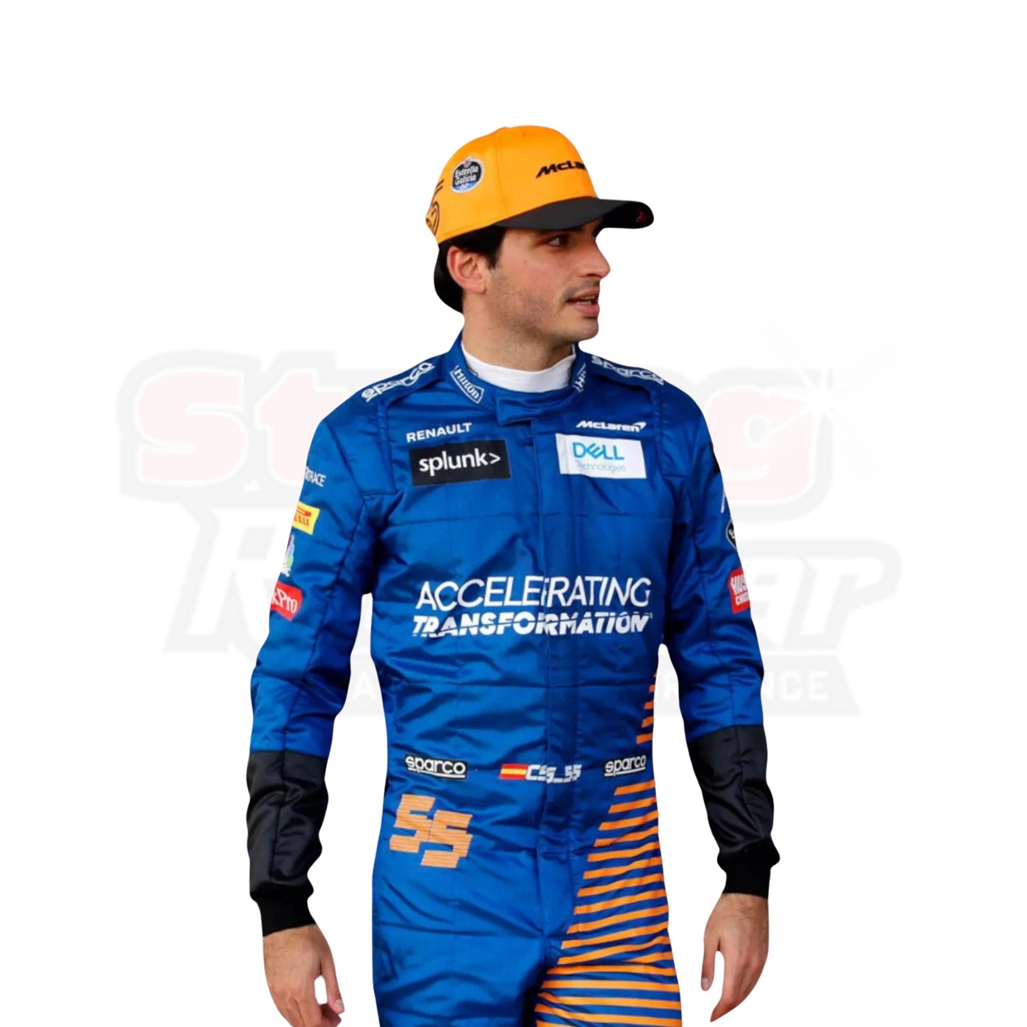 2020 Carlos Sainz Jr Mclaren Team F1 Replica Racing Suit