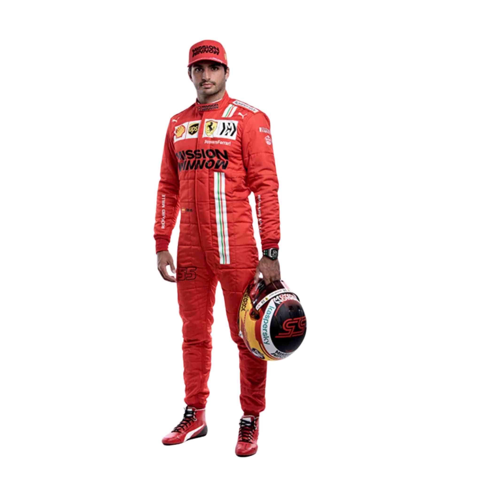 2021 Carlos Sainz Race Scuderia Ferrari F1 Suit