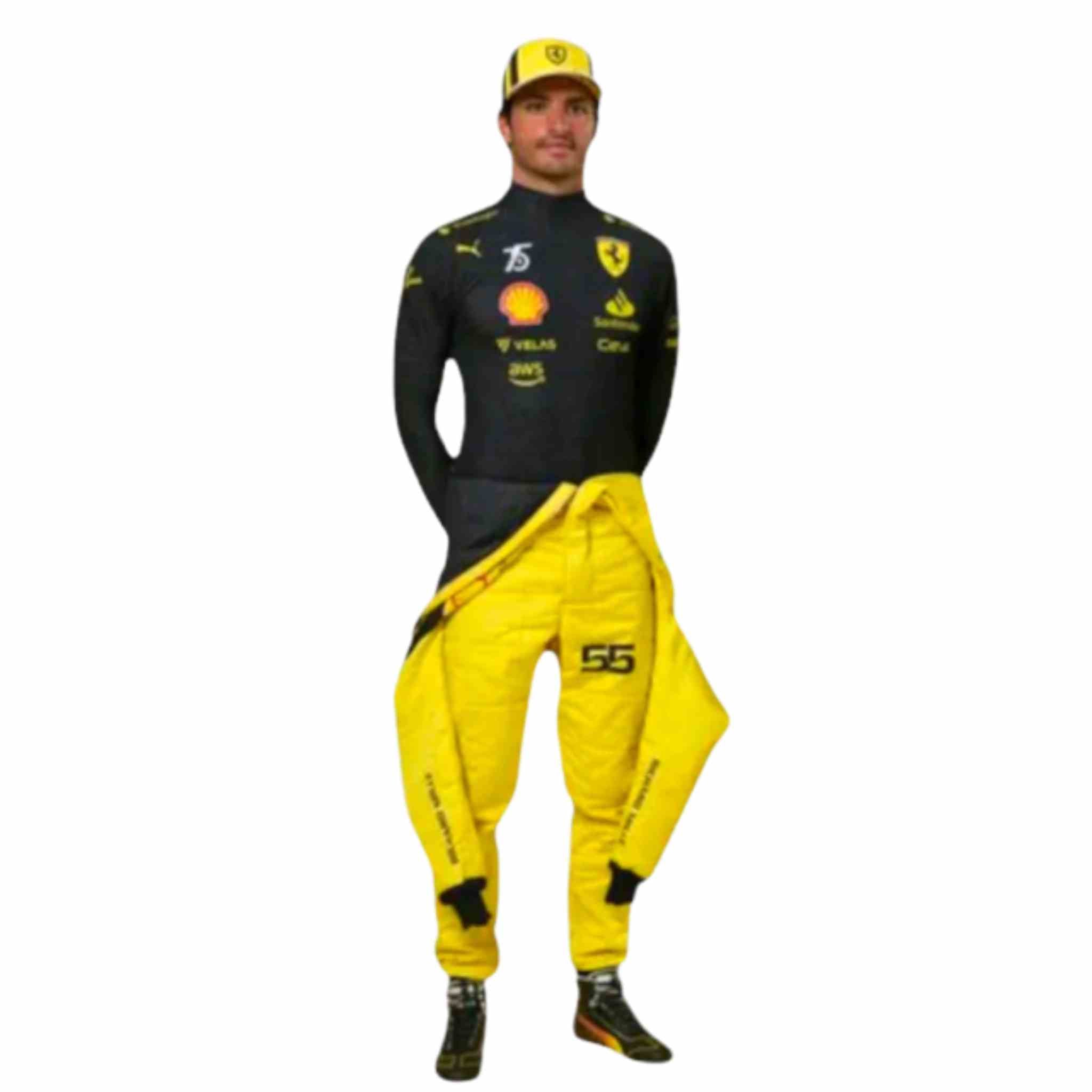 2022 Carlos Sainz Ferrari 75th anniversary Suit F1 Special Racing Edition