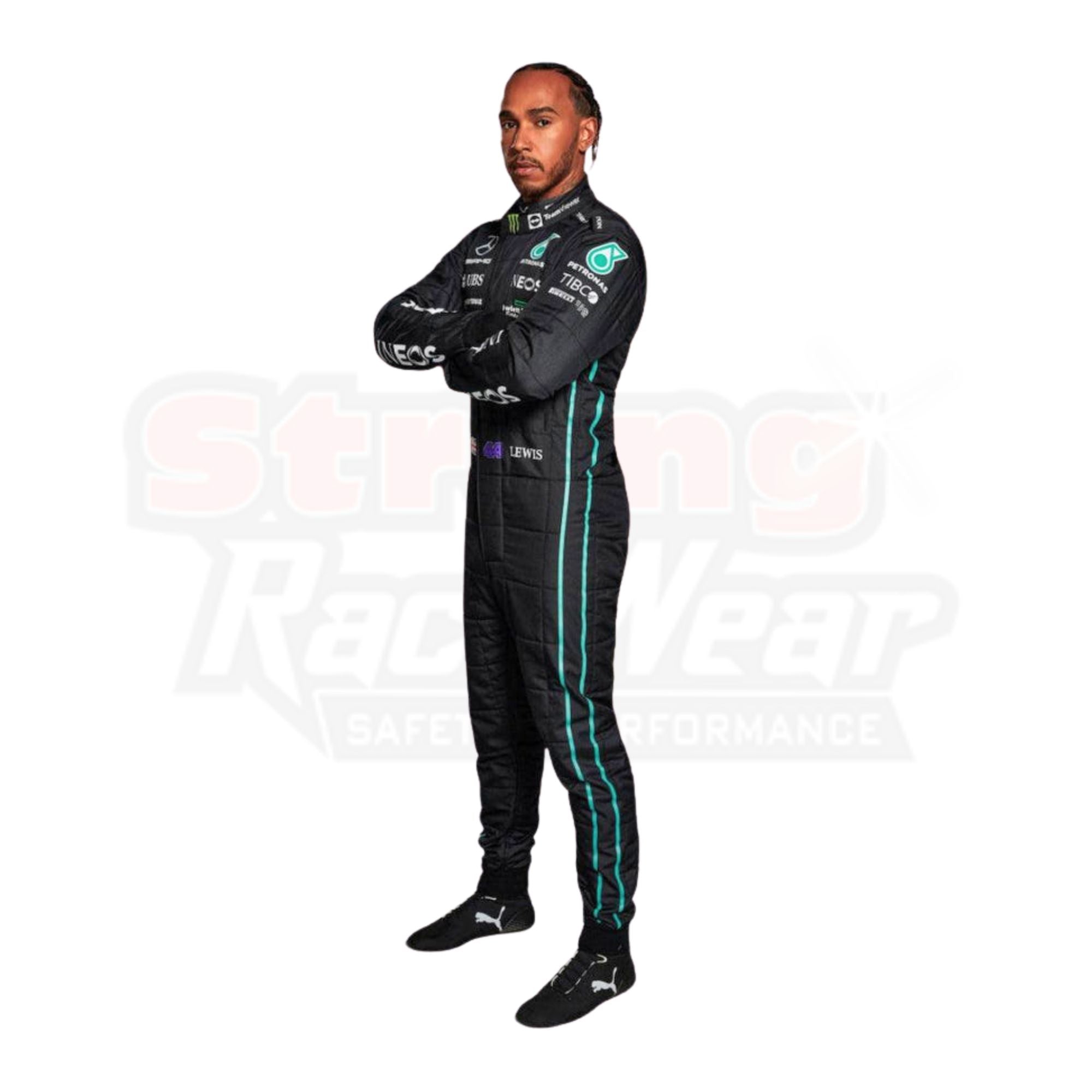 2022 Lewis Hamilton Replica Mercedes-AMG Petronas F1 Team Replica Race Suit