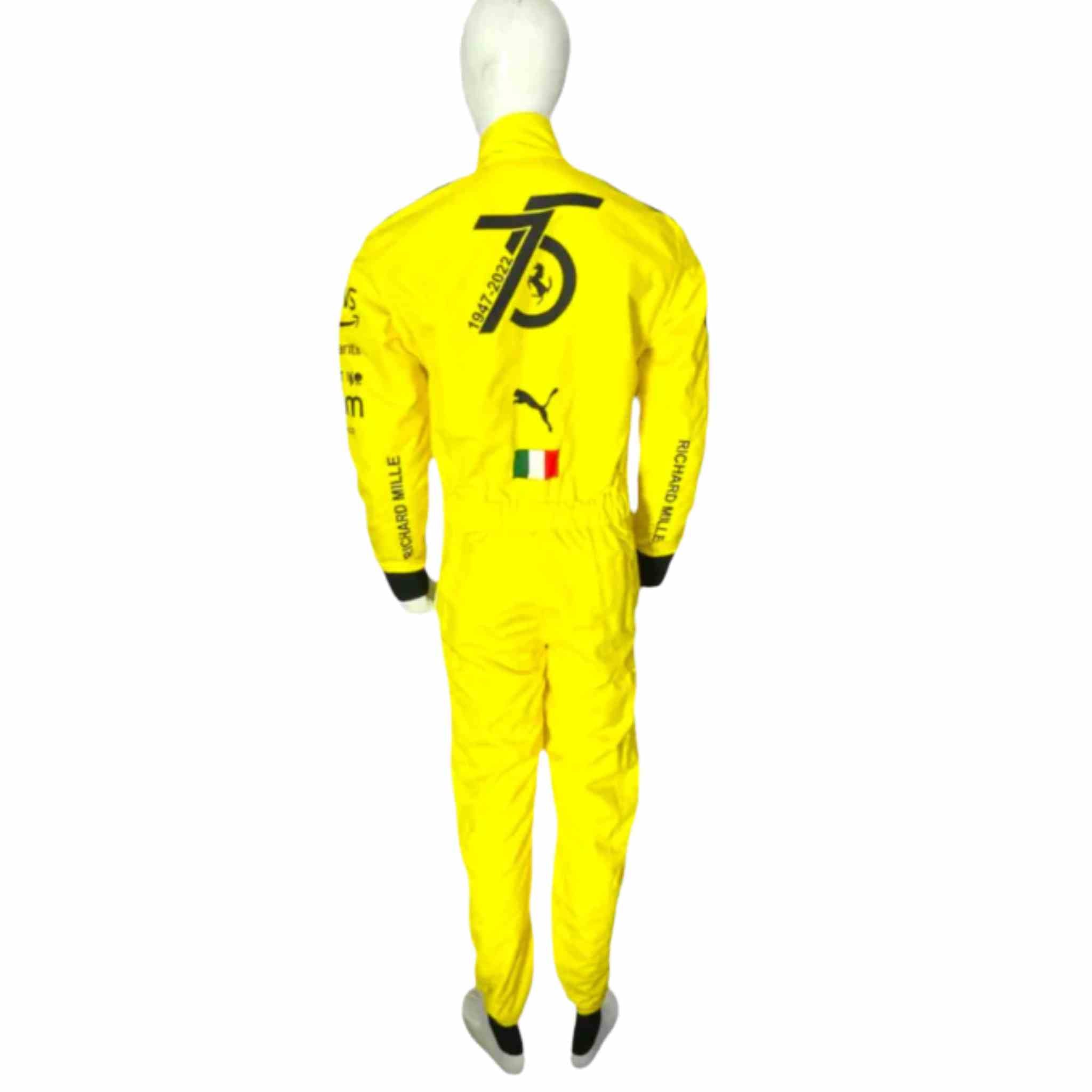 2022 New Charles Leclerc Formula 1 Ferrari's 75th Anniversary Team Racing Suit