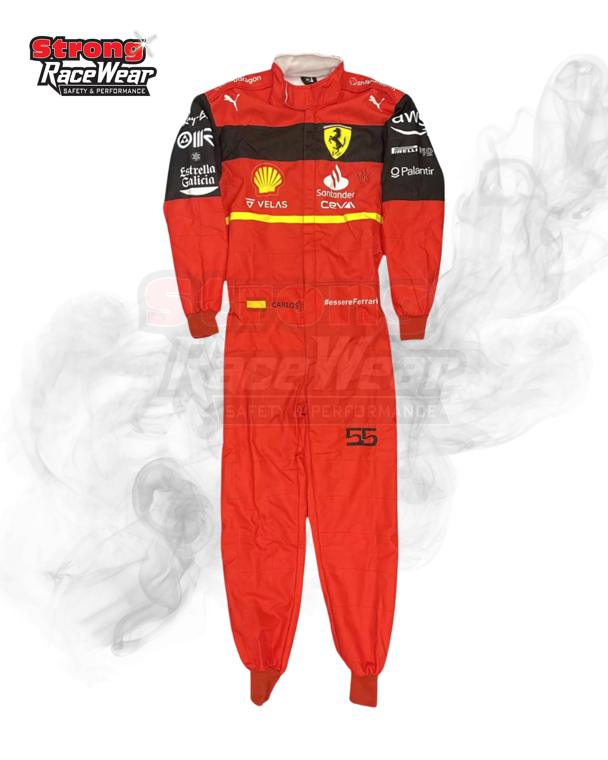 2022 Scuderia Ferrari Carlos Sainz New Race Suit F1