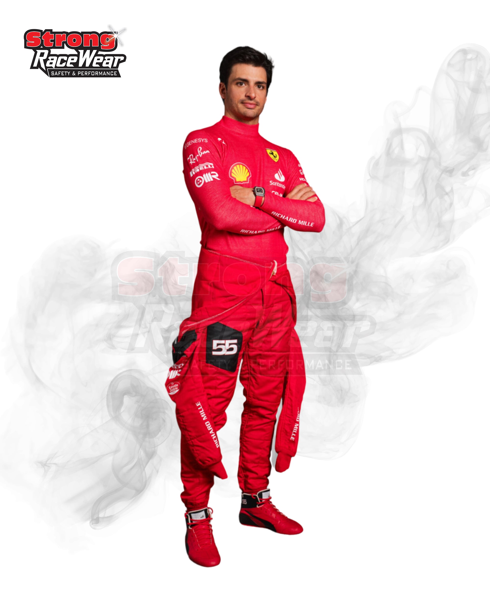2023 Carlos Sainz Race Scuderia Ferrari F1 Suit