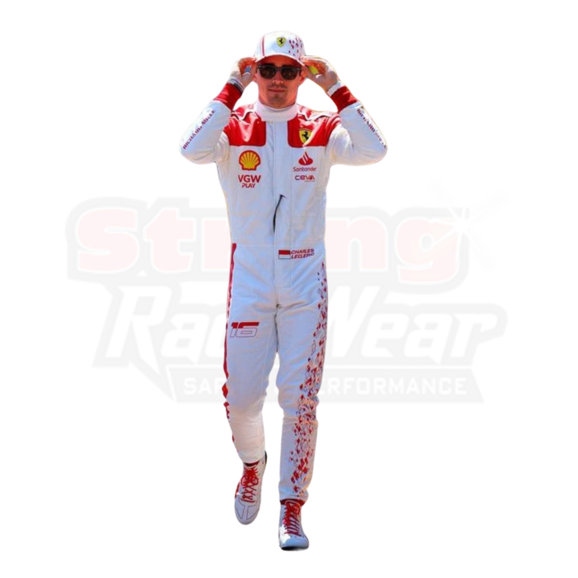 2023 Charles Leclerc Monaco GP Formula 1 Scuderia Ferrari Replica Race Suit