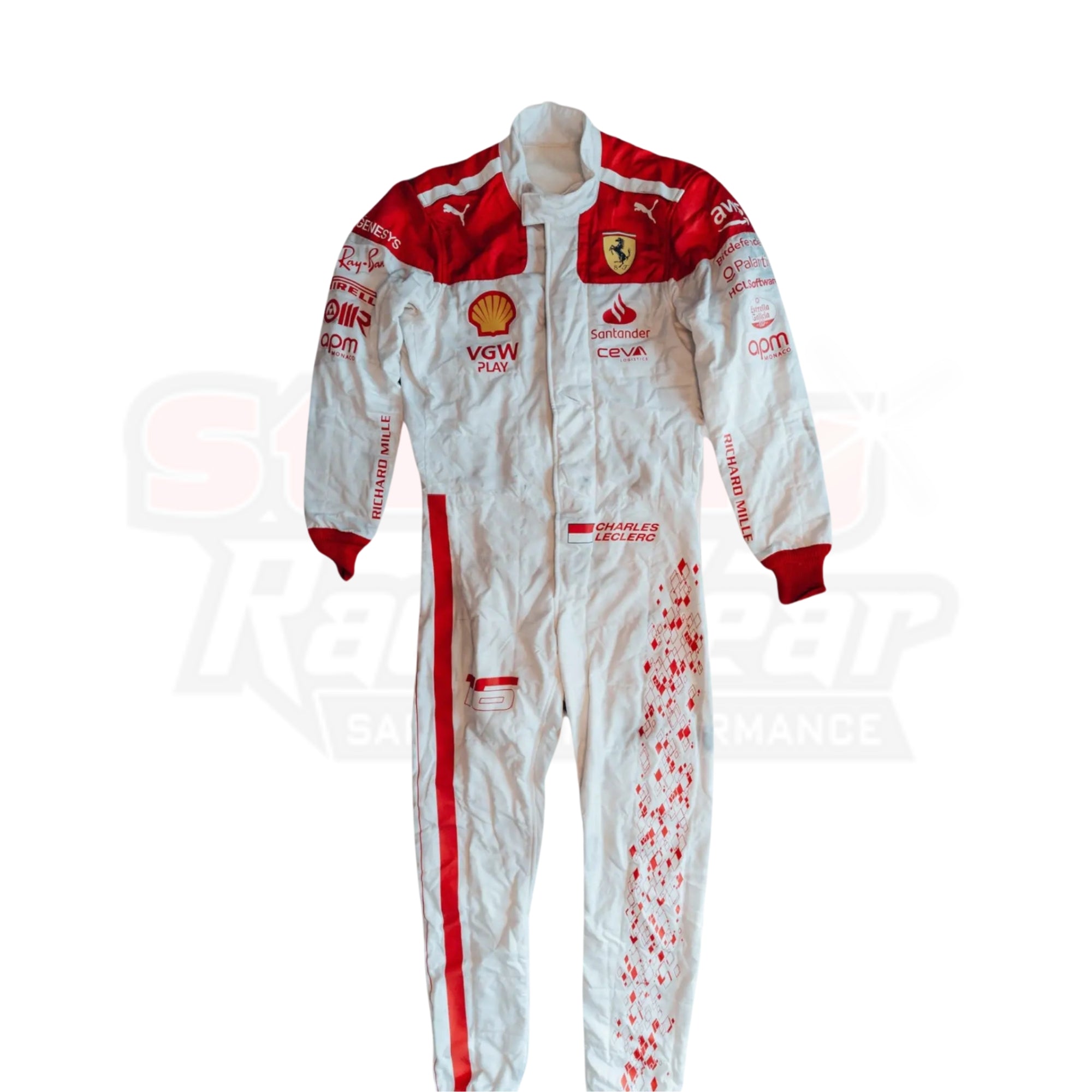 2023 Charles Leclerc Monaco GP Formula 1 Scuderia Ferrari Replica Race Suit