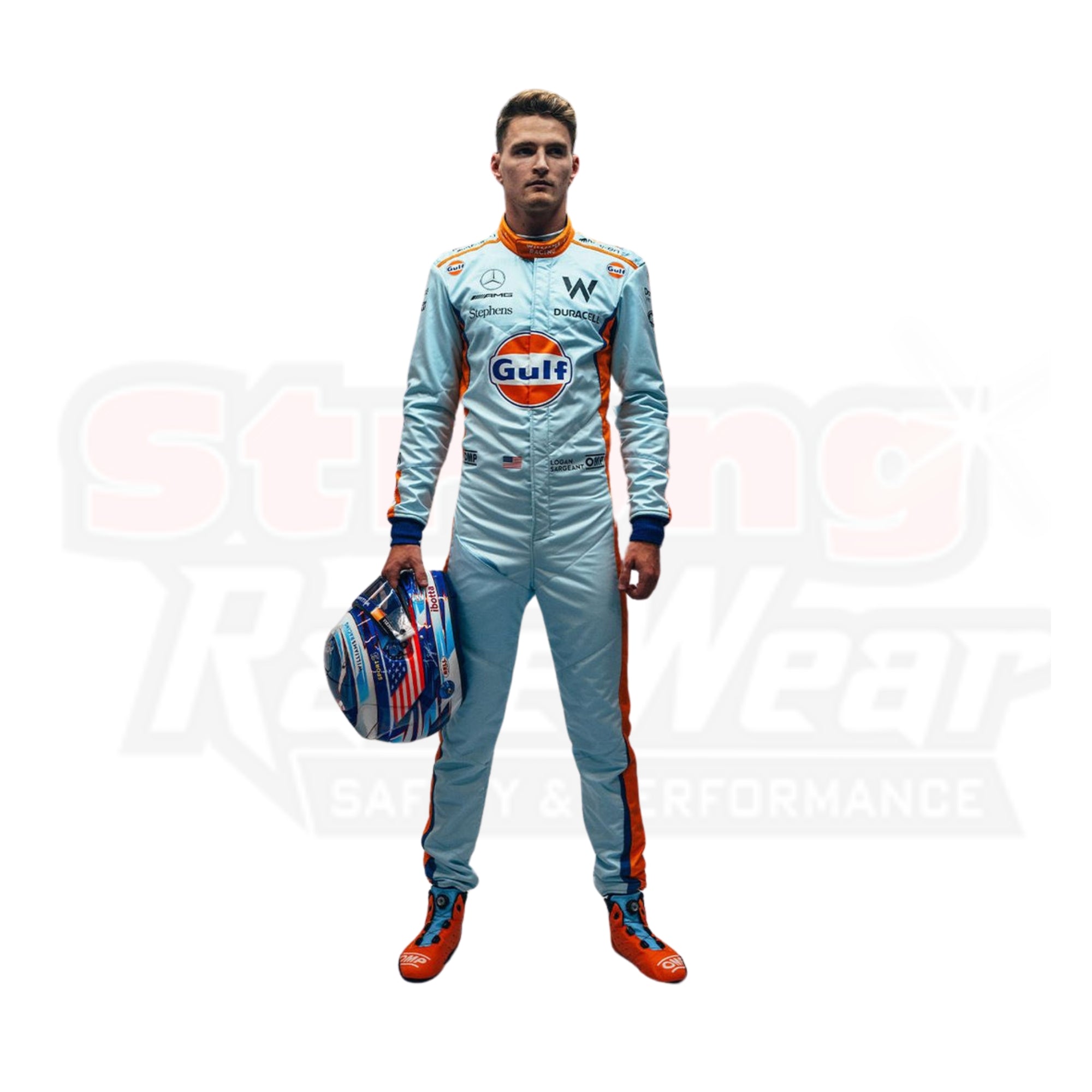 2023 Logan Sargeant Gulf F1 Race Suit Singapore GP