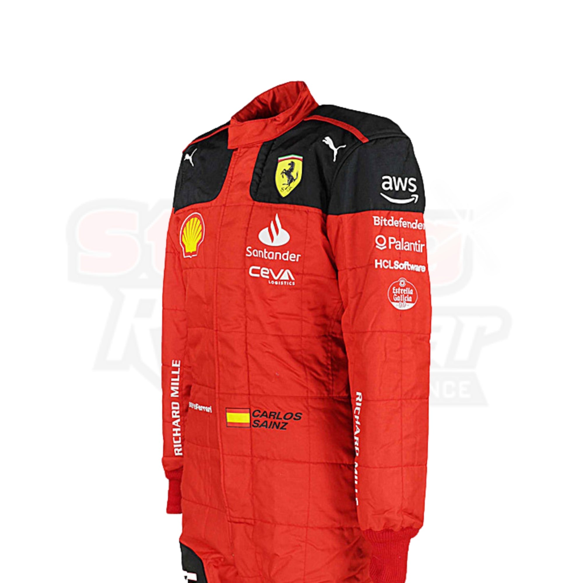 2023 New Carlos Sainz Jr Race Scuderia Ferrari F1 Replica Racing Suit