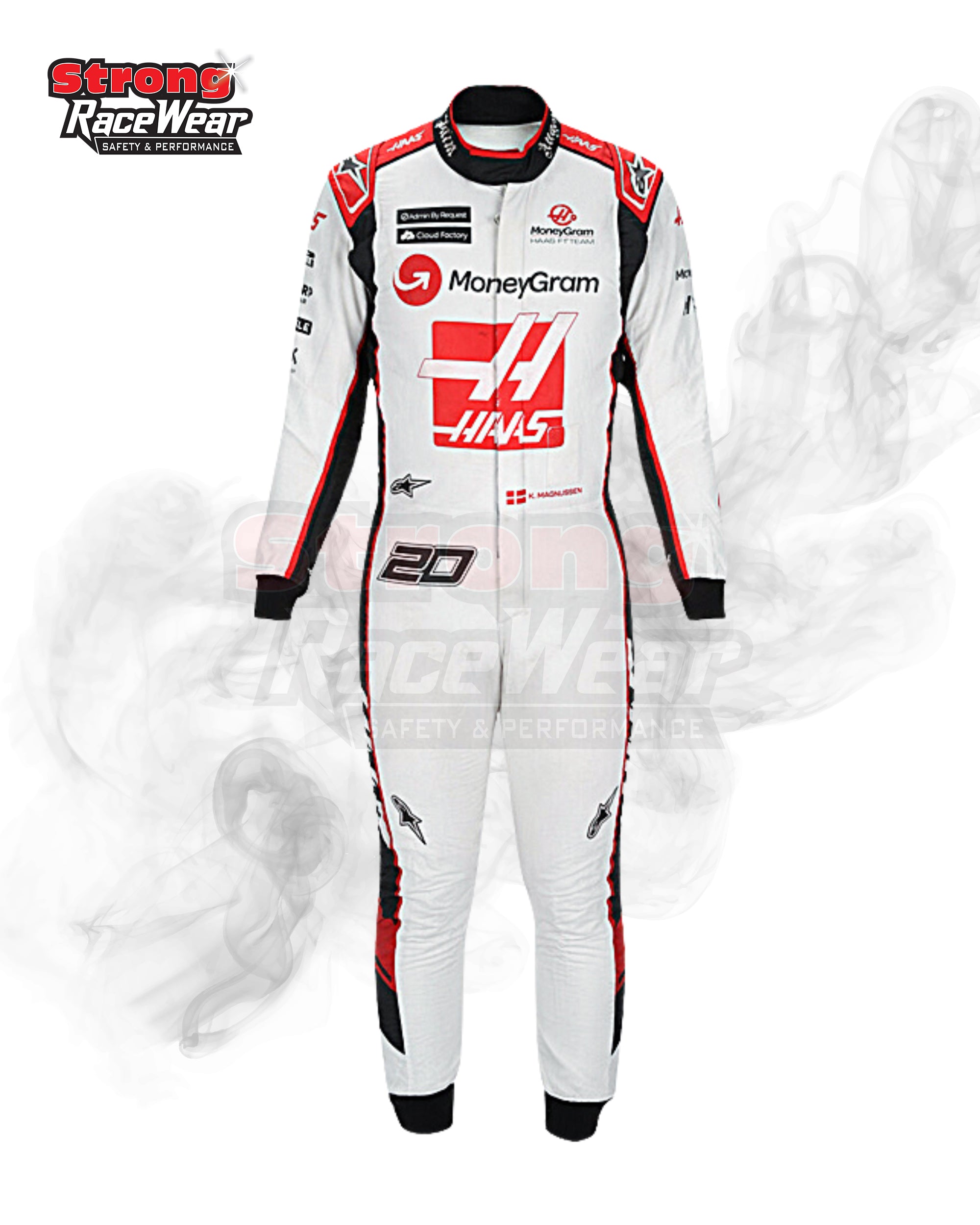 2023 New Design Kevin Magnussen Haas F1 Team Racing Suit USGP