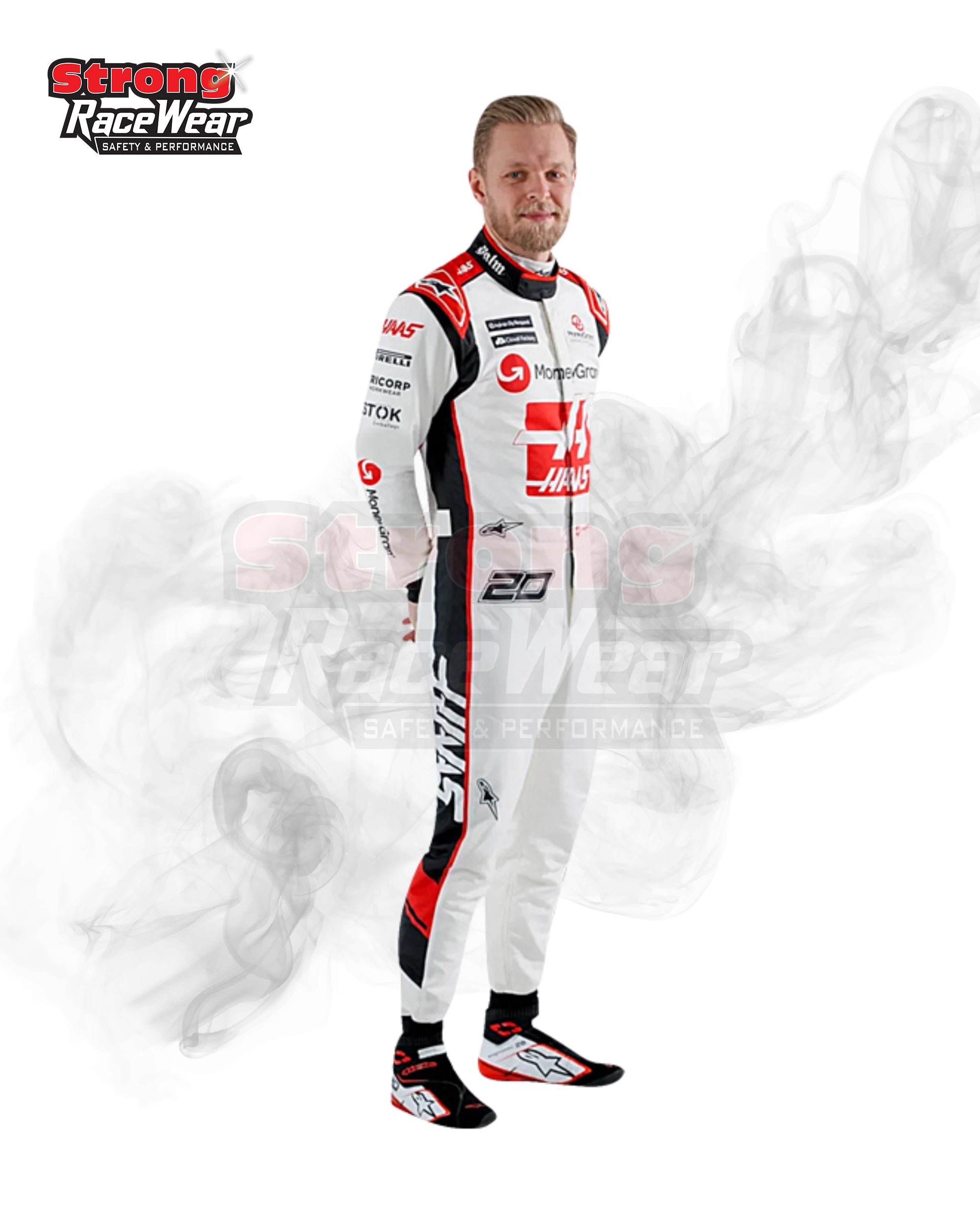 2023 New Design Kevin Magnussen Haas F1 Team Racing Suit USGP