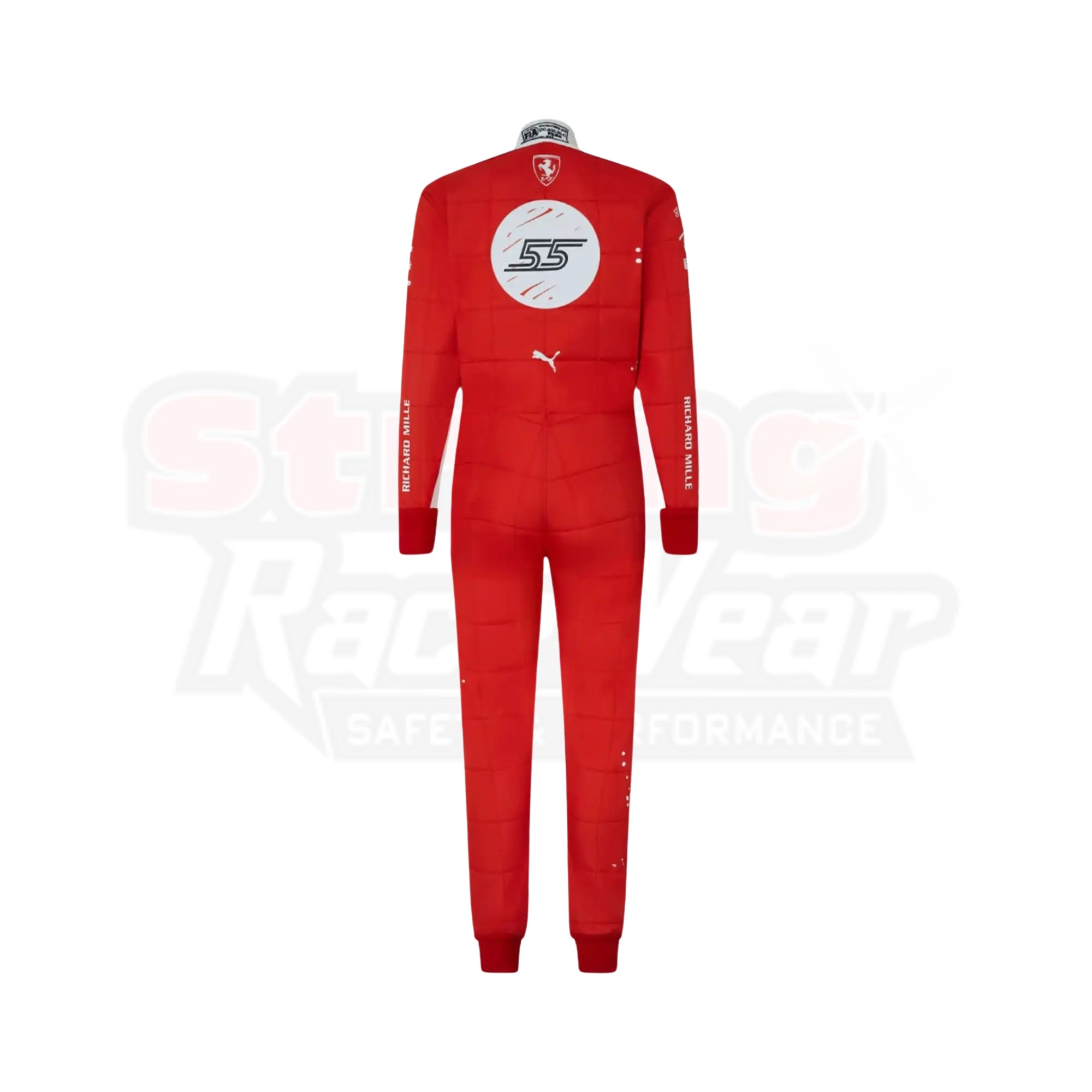 2023 New Las Vegas Carlos Sainz Jr Formula 1 Scuderia Ferrari Replica Race Suit