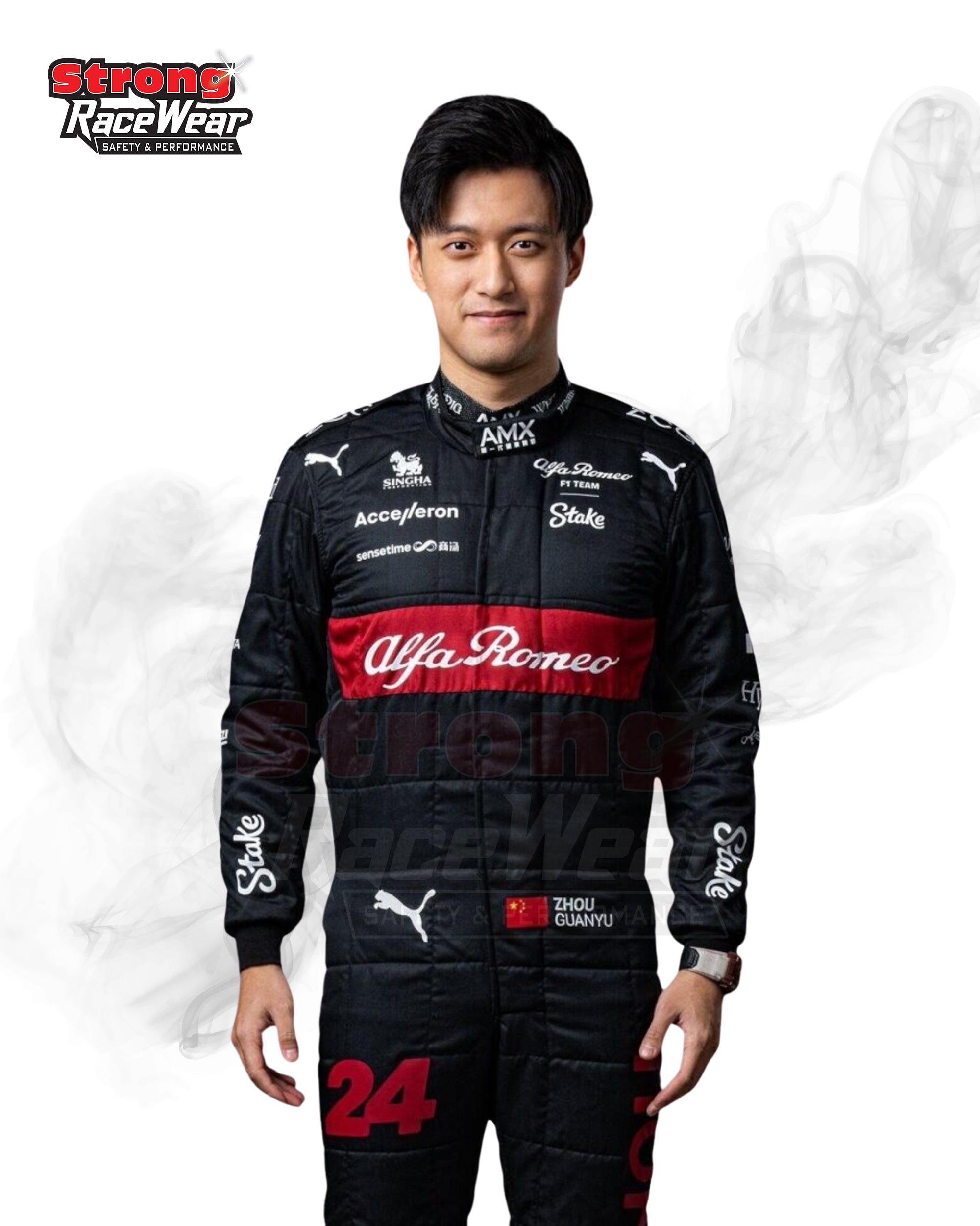 2023 Zhou Guanyu Race Suit Alfa Romeo F1