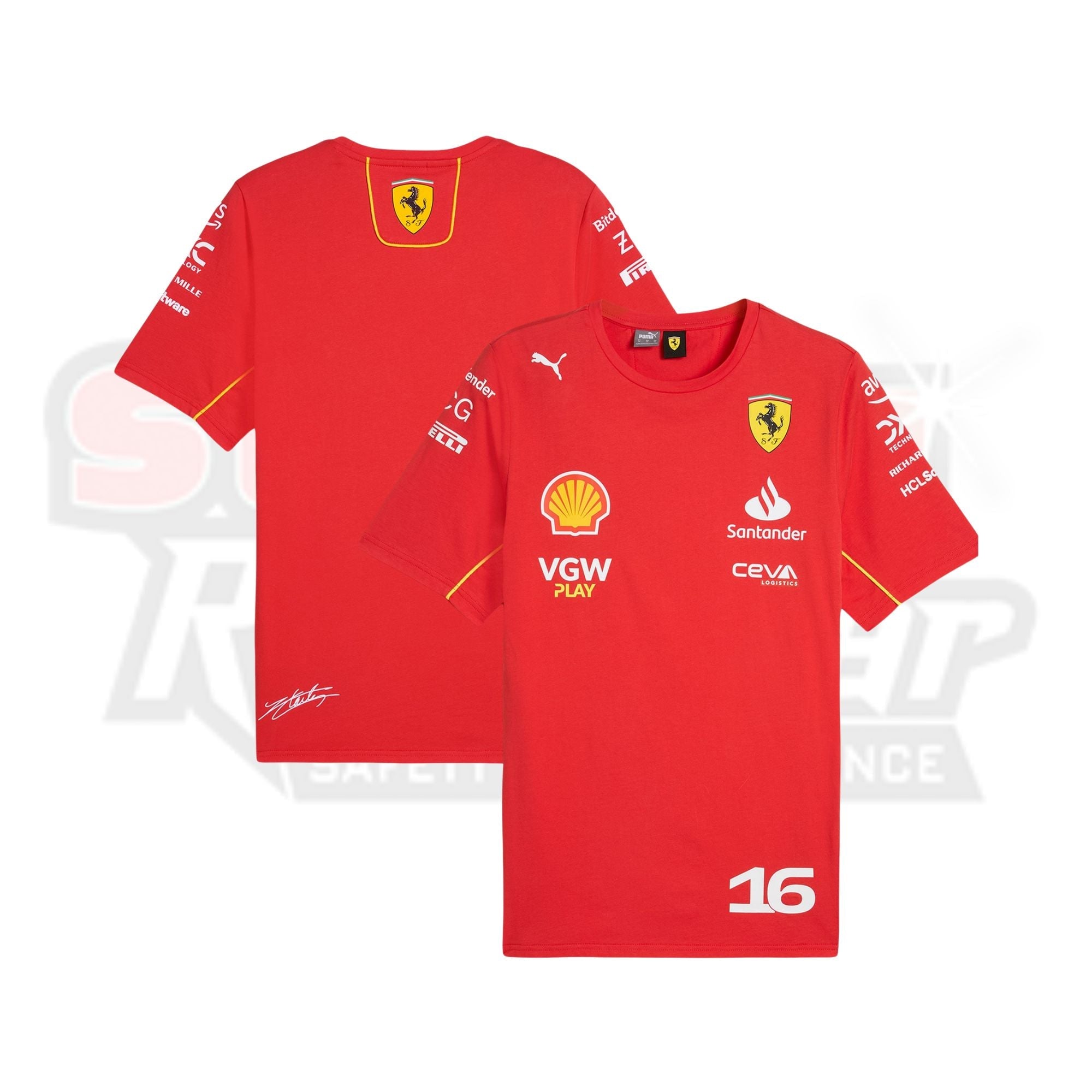 2024 Charles Leclerc Scuderia Ferrari Team Replica T-shirt