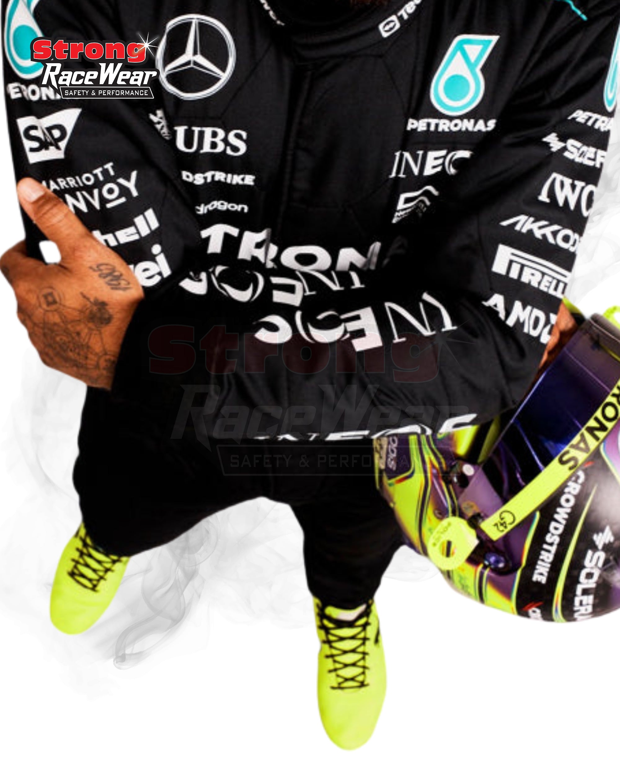 2024 Lewis Hamilton Mercedes AMG Petronas F1 Replica Race Suit
