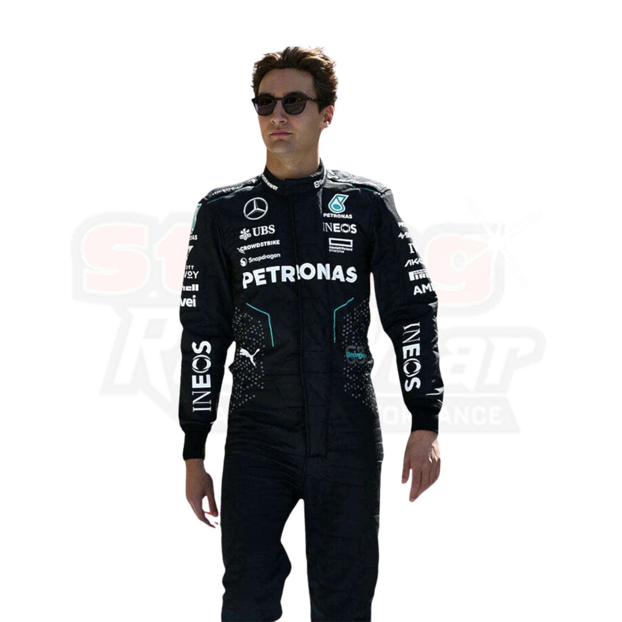 2024 New George Russell Mercedes AMG F1 Replica Racing Suit