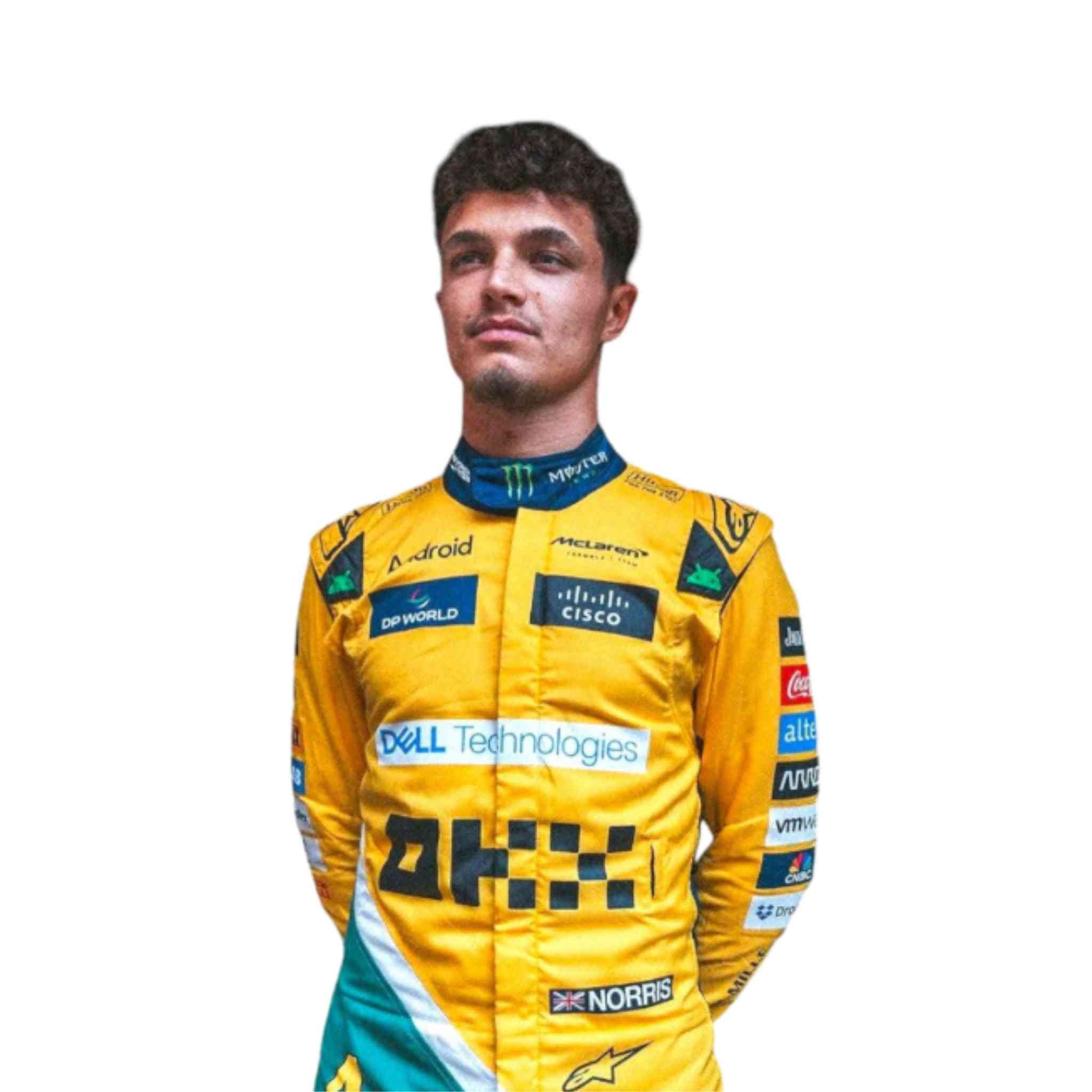 2024 New Lando Norris McLaren Monaco GP F1 Team Racing Suit