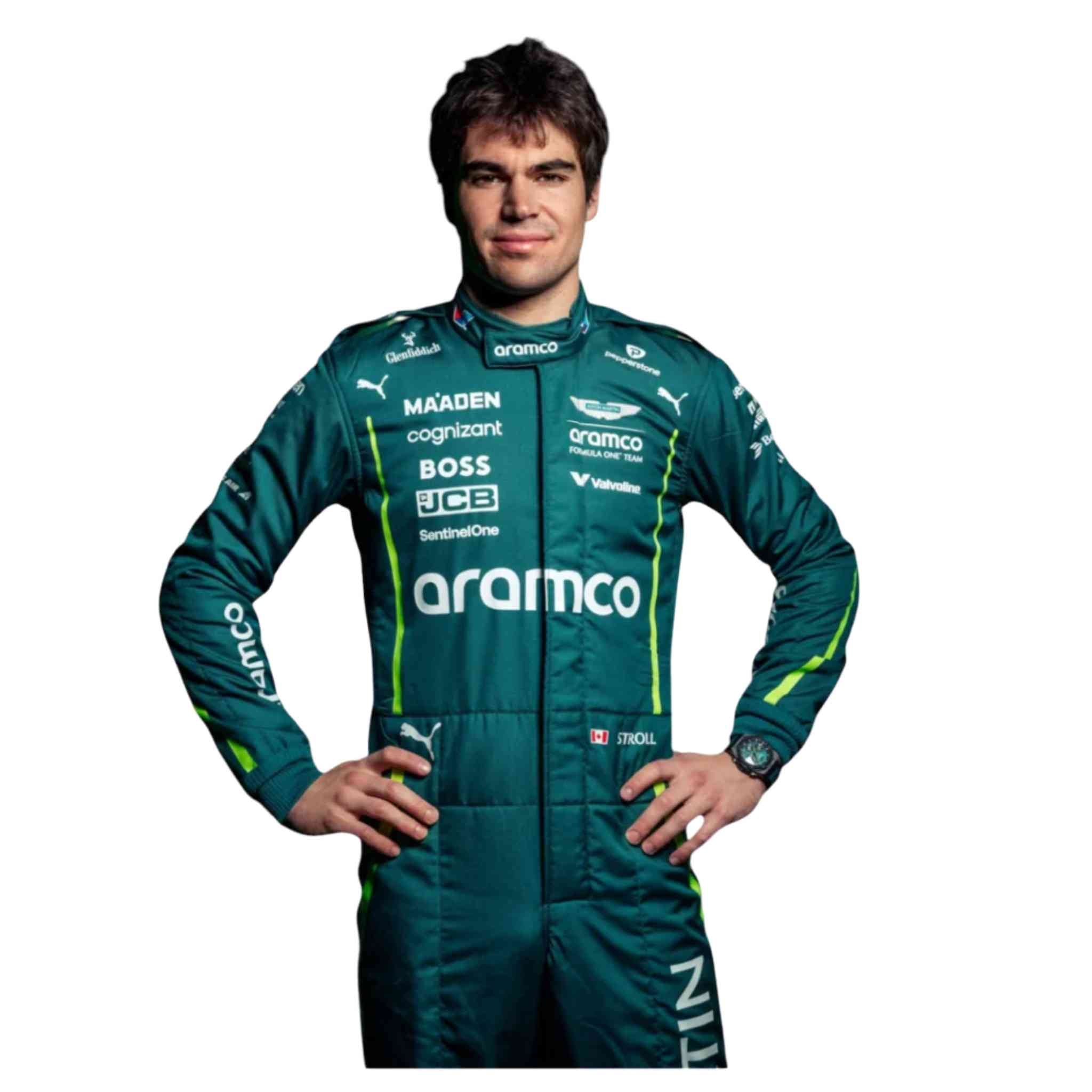 2025 Lance Stroll Aston Martin Aramco Formula One Team Racing Suit